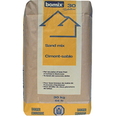 Ciment et mélange de sable Portland, 66 lb (30 kg)/66 lb (30 kg)