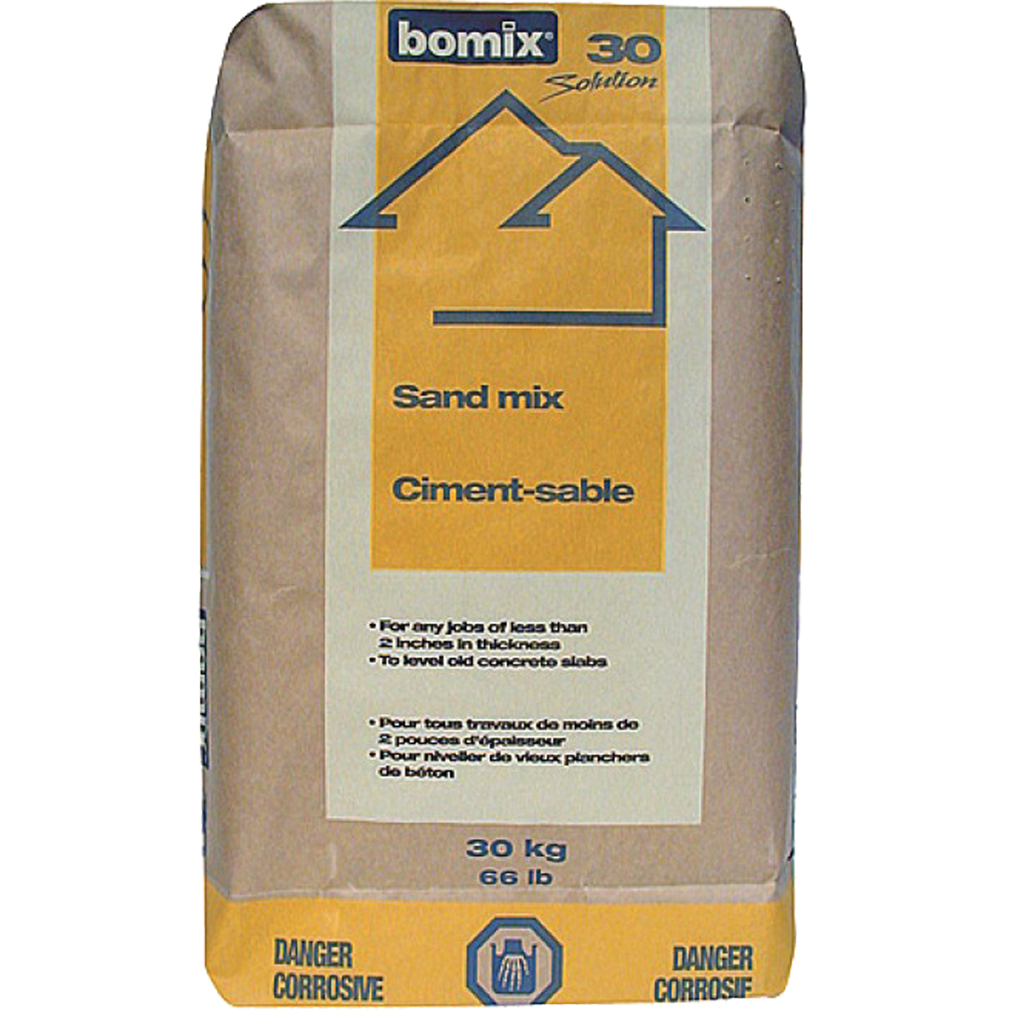 Ciment et mélange de sable Portland, 66 lb (30 kg)/66 lb (30 kg)
