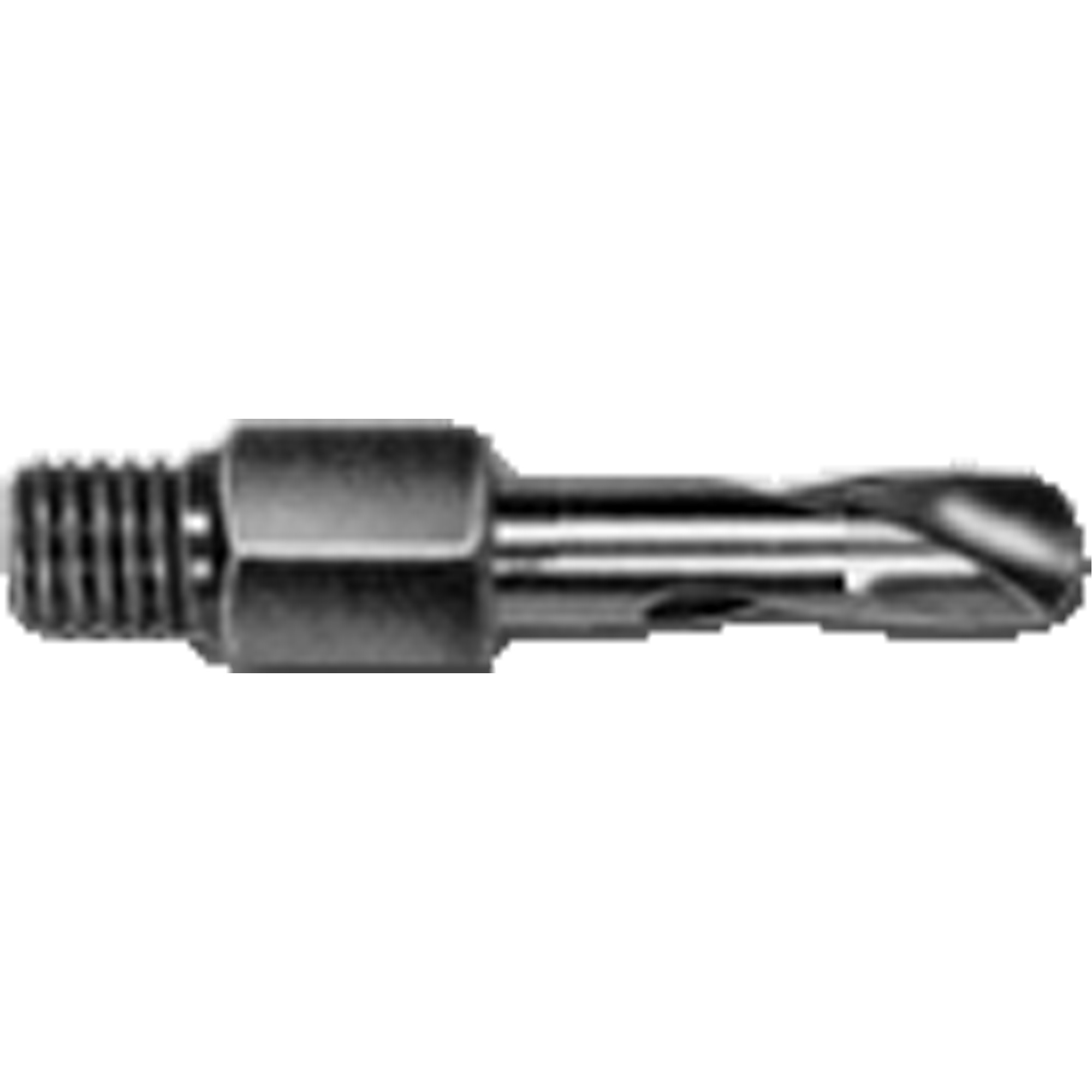 Adaptateur de foret à queue filetée, #10, Acier rapide, Cannelure 5/16"