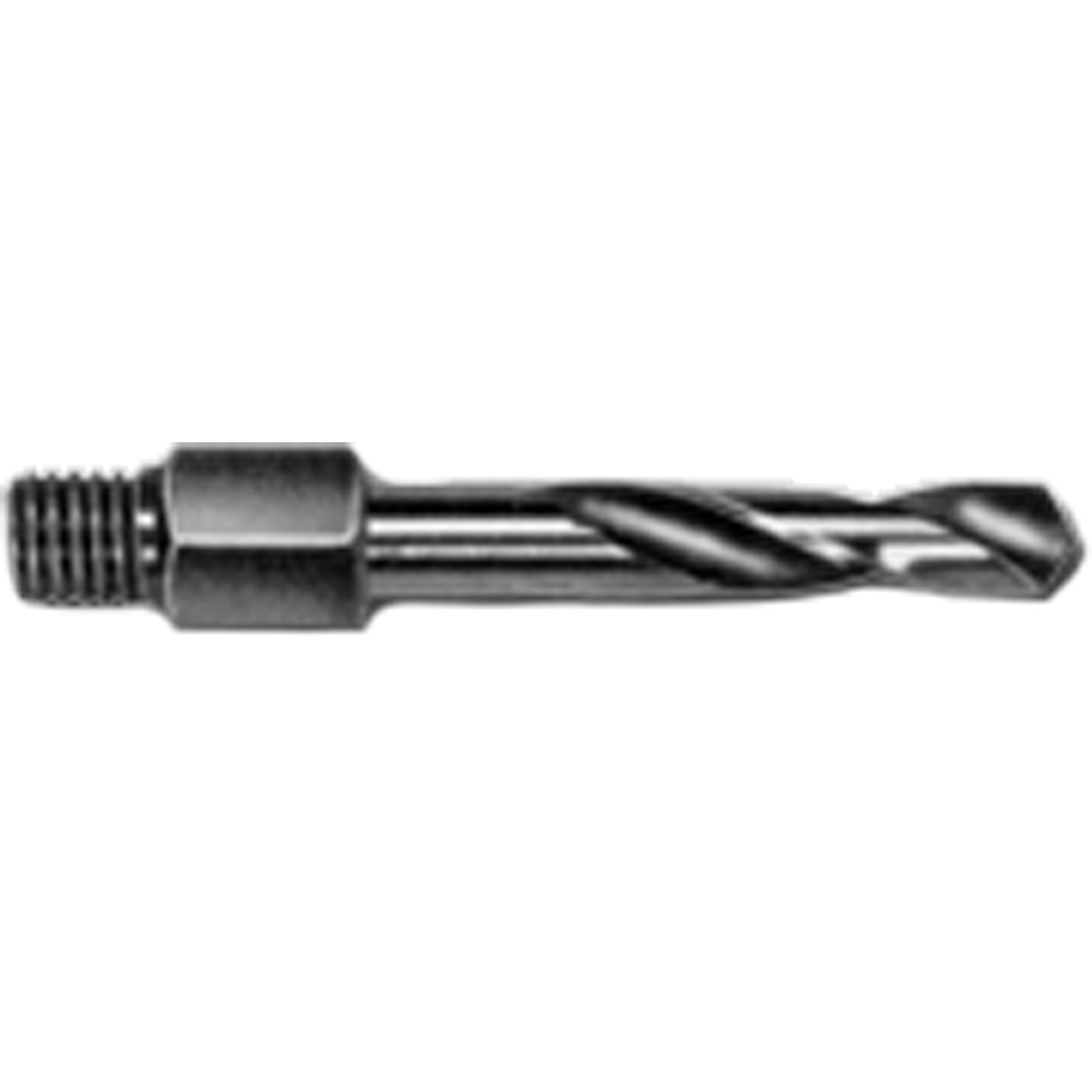 Adaptateur de foret à queue filetée, #10, Acier rapide, Cannelure 9/16"