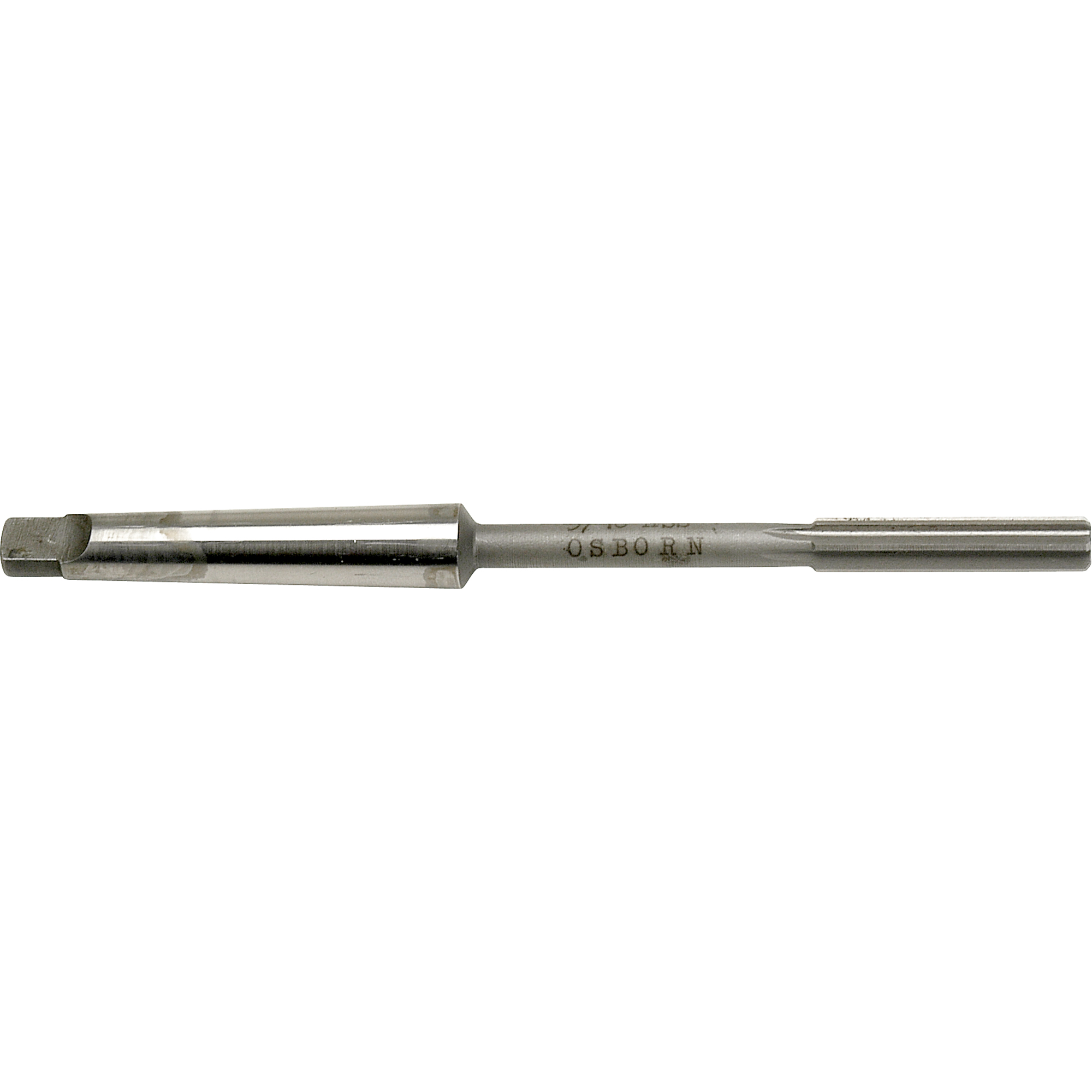 Alésoir à machine, 3/8", cannelure Droit, Acier rapide, tige Conique