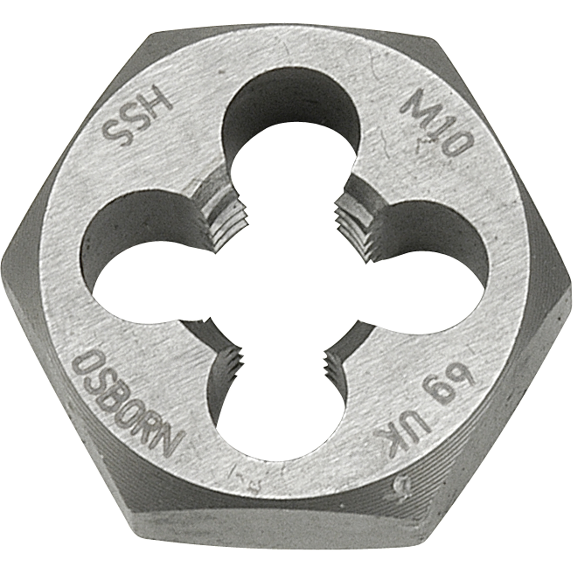 Écrou-filière hexagonal, dia. 2-3/4", Filet de 1-1/2"-6, Acier rapide