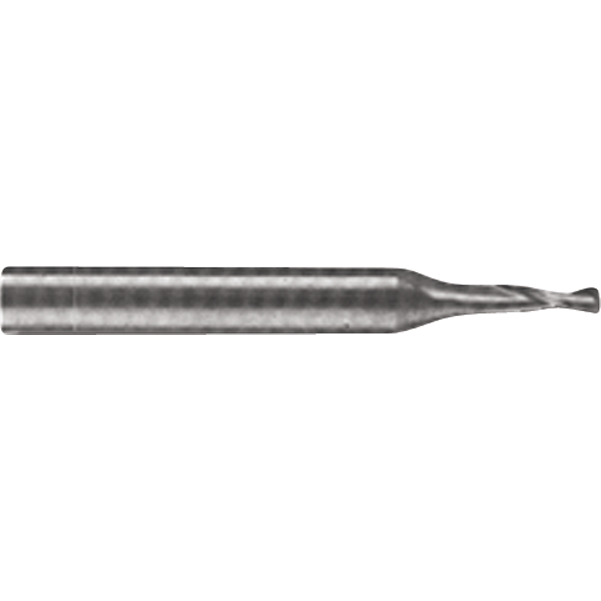 Fraise en bout miniature, 0,015 mm dia., 2 cannelures, Carbure
