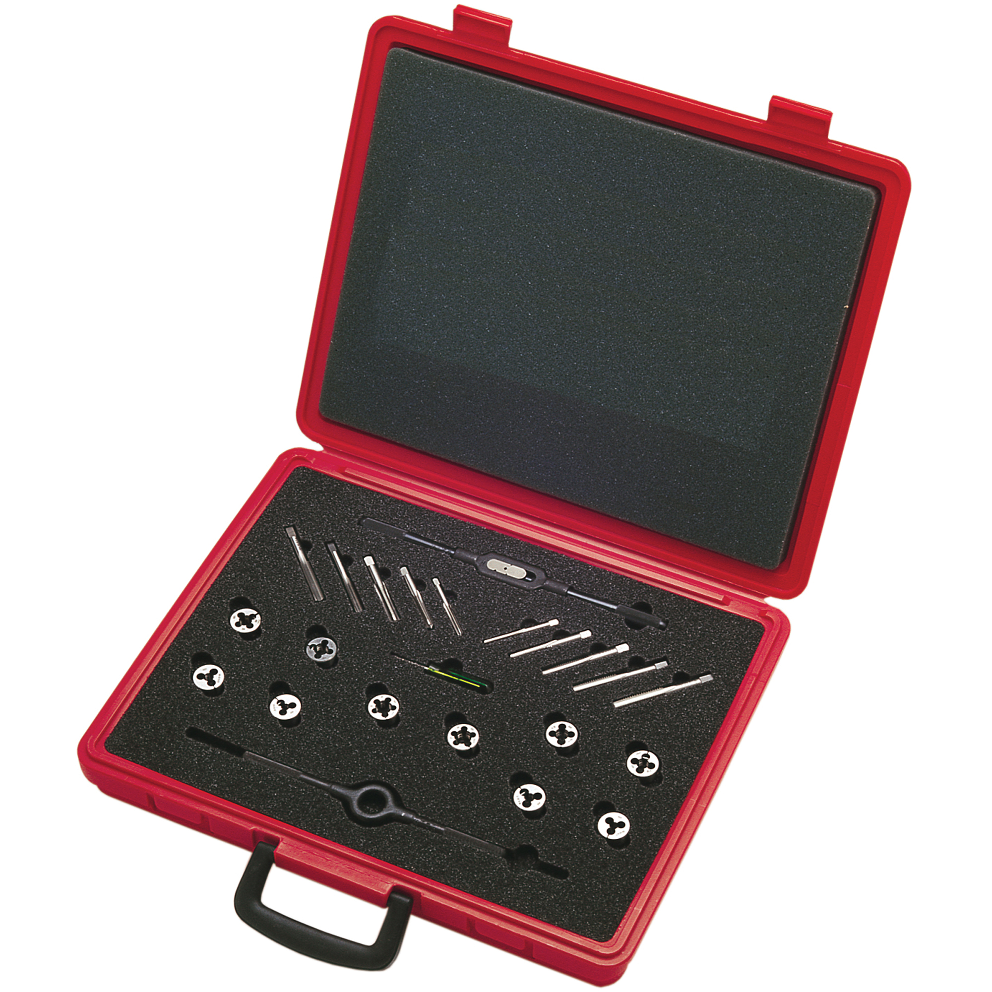 Jeux de tarauds et de filières avec tarauds manuels de production et filières rondes ajustables en acier au carbone, 20 Morceaux