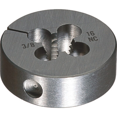 Matrices rondes ajustables, fini brillant, Filet de 1/2"-13, Acier rapide