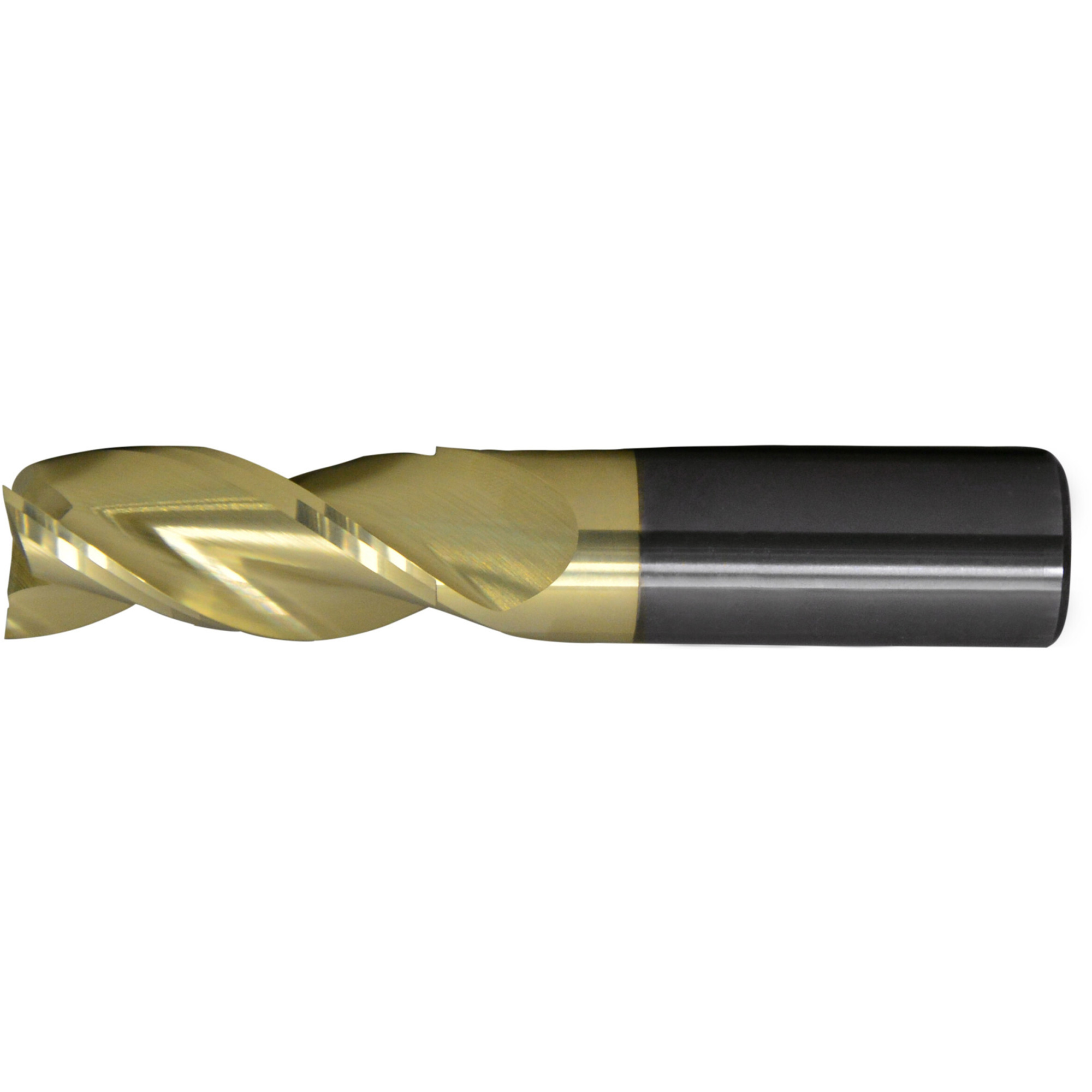 Fraise carrée courte CEM-AM3-ZN pour l'aluminium, 3/4" dia., 3"/76,2 mm lo, 3 cannelures, 3/4" tige, Carbure