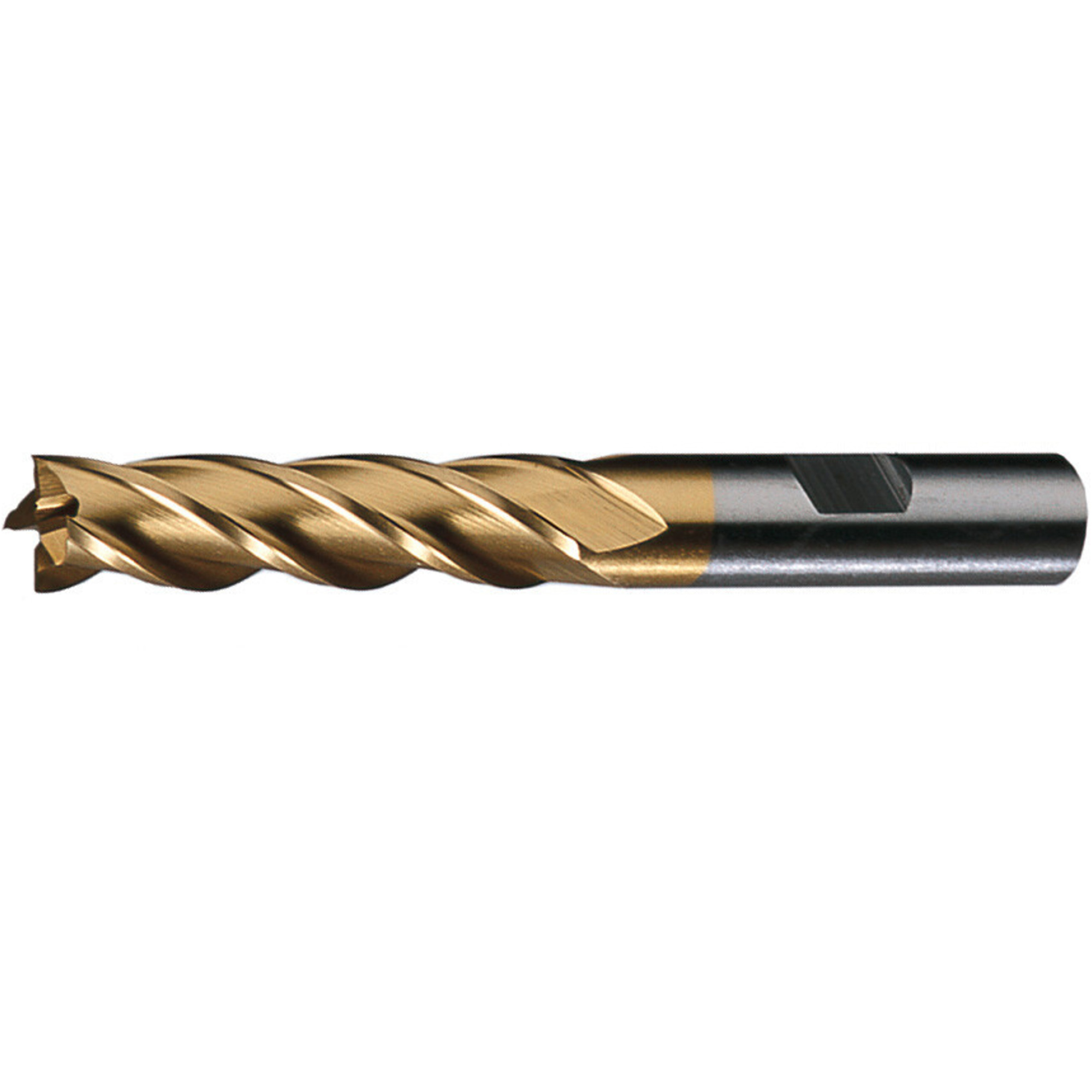 Fraise de finition de coupe centrale HG-4C-TN, 1" dia., 4-1/8"/104,77 mm lo, 4 cannelures, 3/4"/19,05 mm tige, Acier rapide