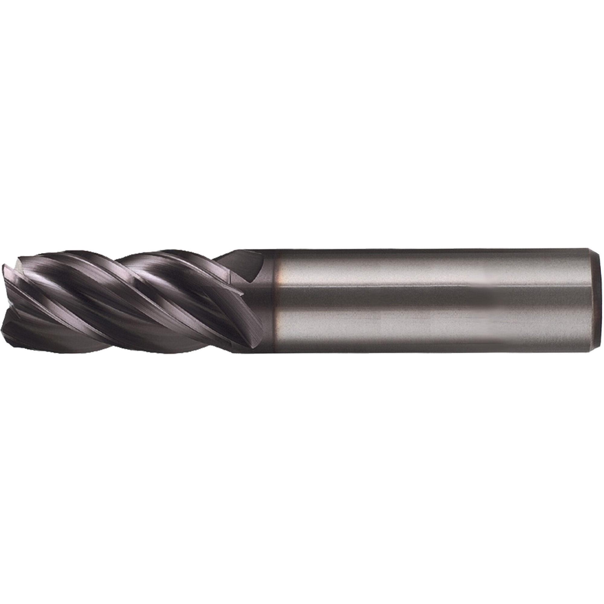 Fraise carrée de coupe centrale CEM-V-4R-TA, 5/8" dia., 3-1/2" lo, 4 cannelures, 5/8" tige, Carbure