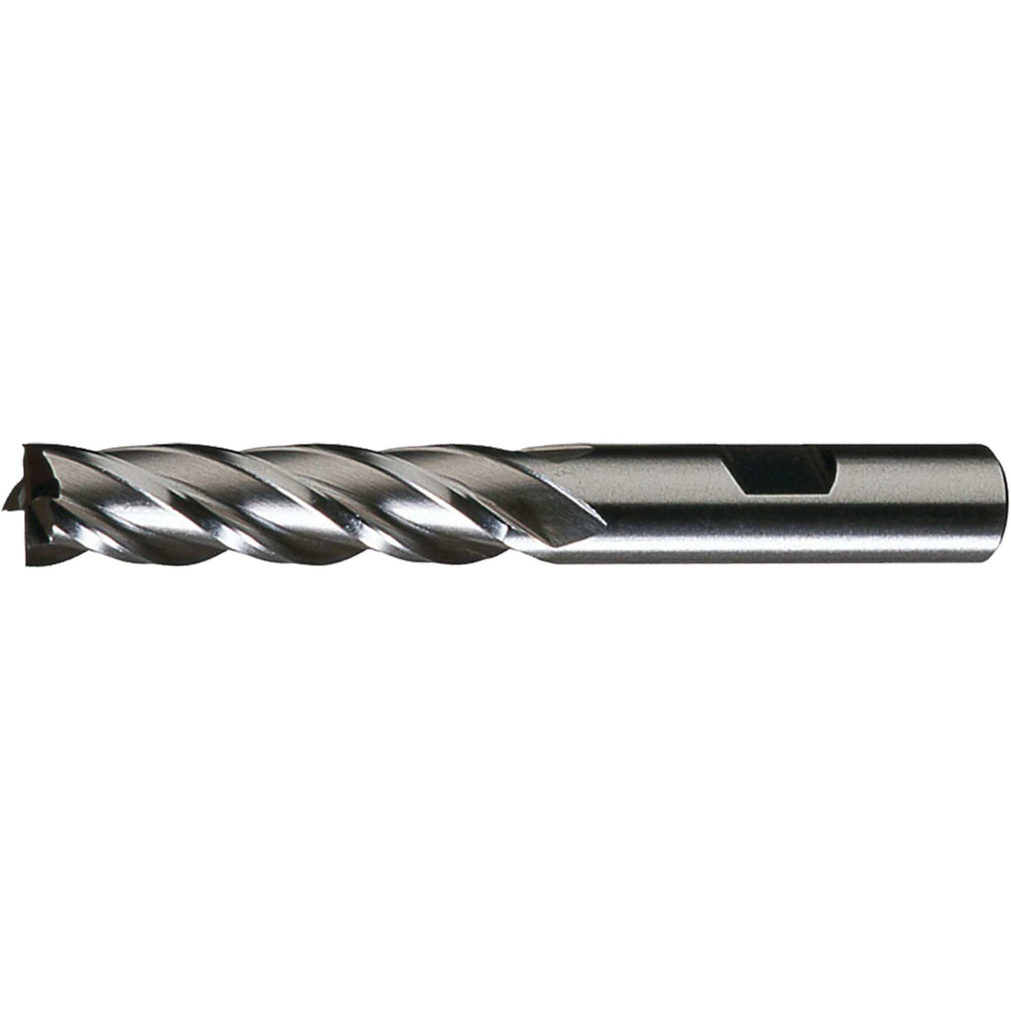 Fraise d'embout carré pour finition de coupe centrale, 3/4"/0,75" dia., 3-7/8"/3,875" lo, 4 cannelures, 3/4" tige, Acier rapide
