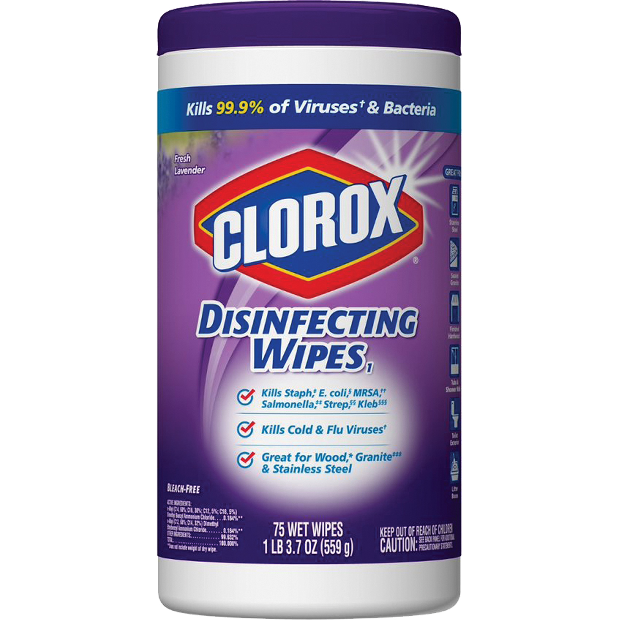 Lingettes désinfectantes, 75 lingettes