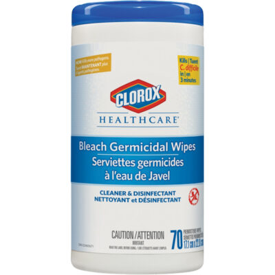 Lingettes désinfectantes à l'eau de Javel HealthcareMD, 70 lingettes