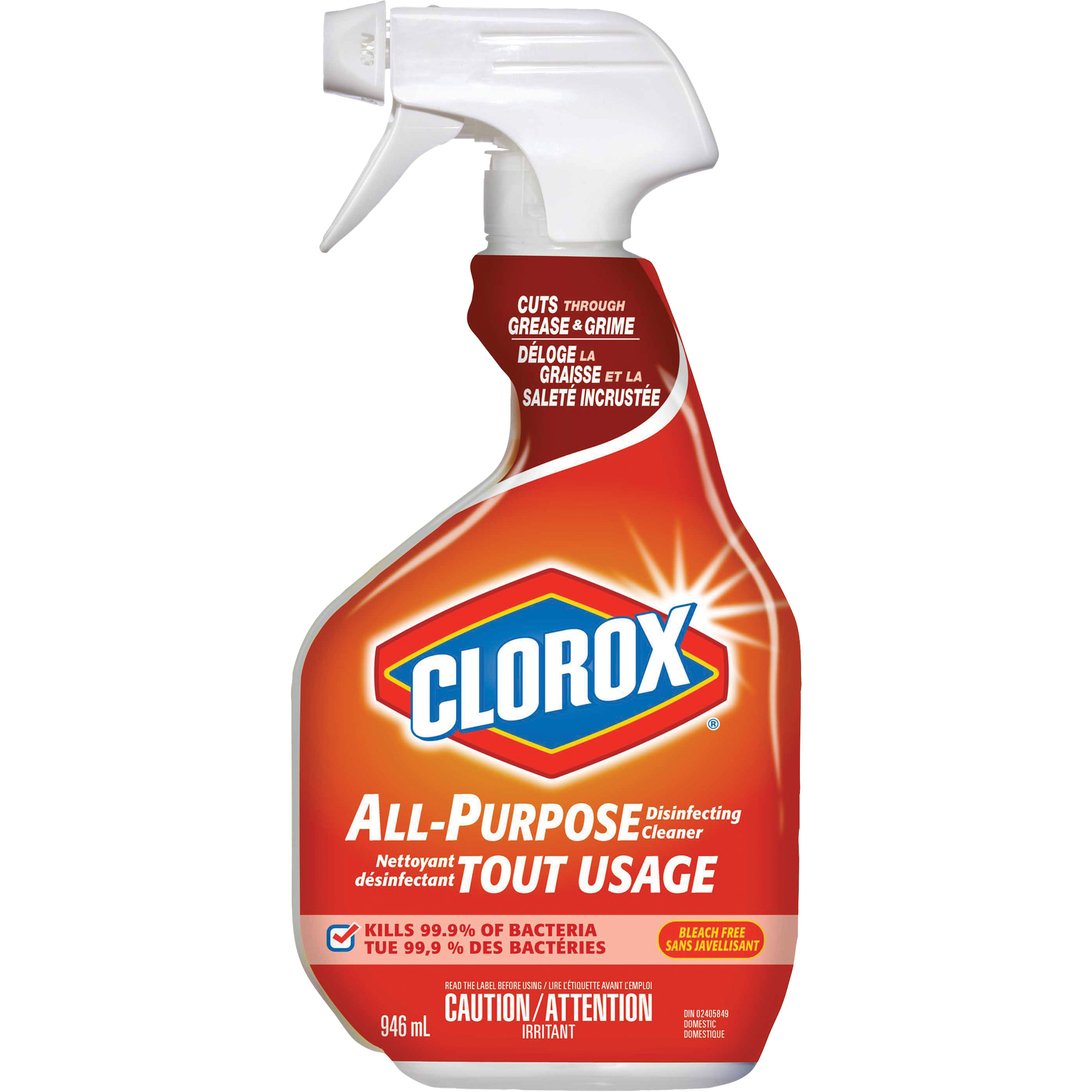 Nettoyant désinfectant tout usage à pulvériser, 946 ml, Bouteille à gâchette