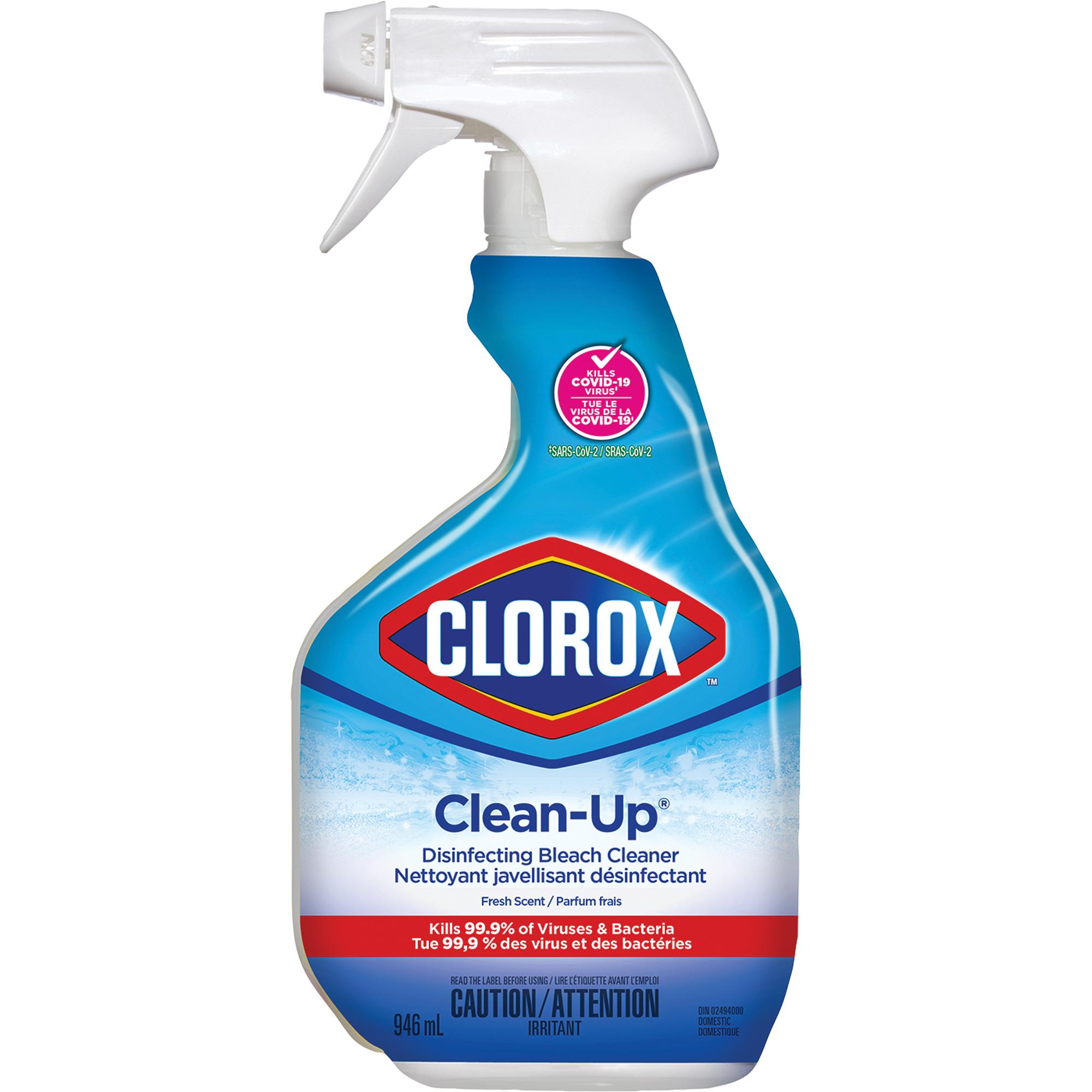 Nettoyant javellisant désinfectant Clean-UpMD en vaporisateur, 946 ml, Bouteille à gâchette