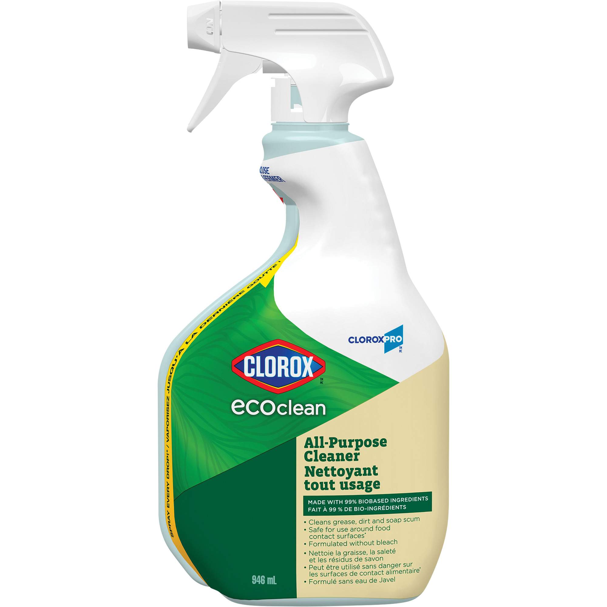 Nettoyant tout usage CloroxProMC CloroxMC EcoClean, 946 ml, Bouteille à gâchette