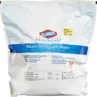 Recharge de lingettes désinfectantes à l'eau de Javel HealthcareMD Recharge, 110 lingettes