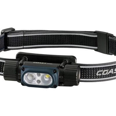 Lampe frontale ultra lumineuse à alimentation double étanche à l'eau WPH30R, DEL, 1000 lumens, piles Rechargeable