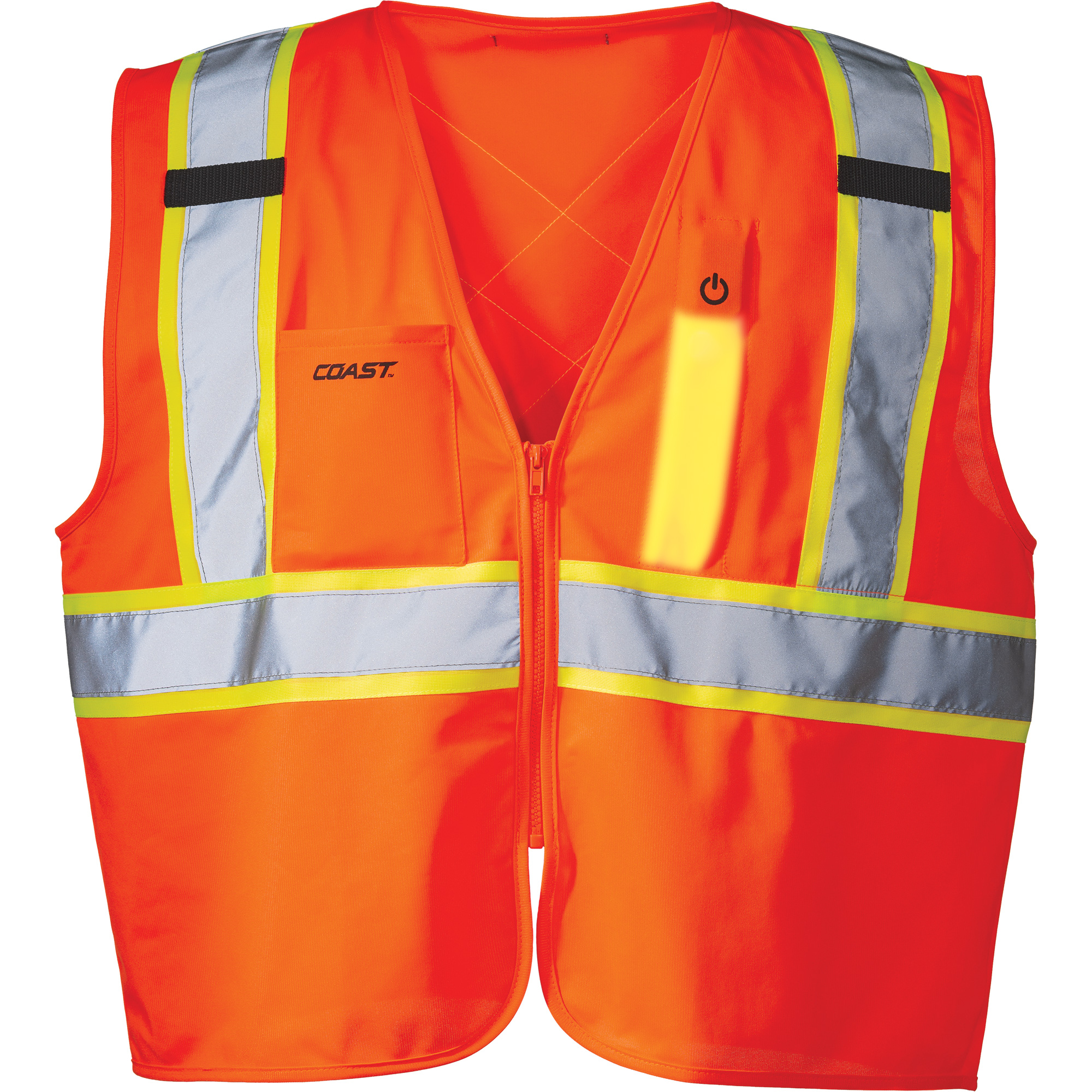 Veste de sécurité SV350 X-Back avec lampe, Orange haute visibilité, Grand, Polyester