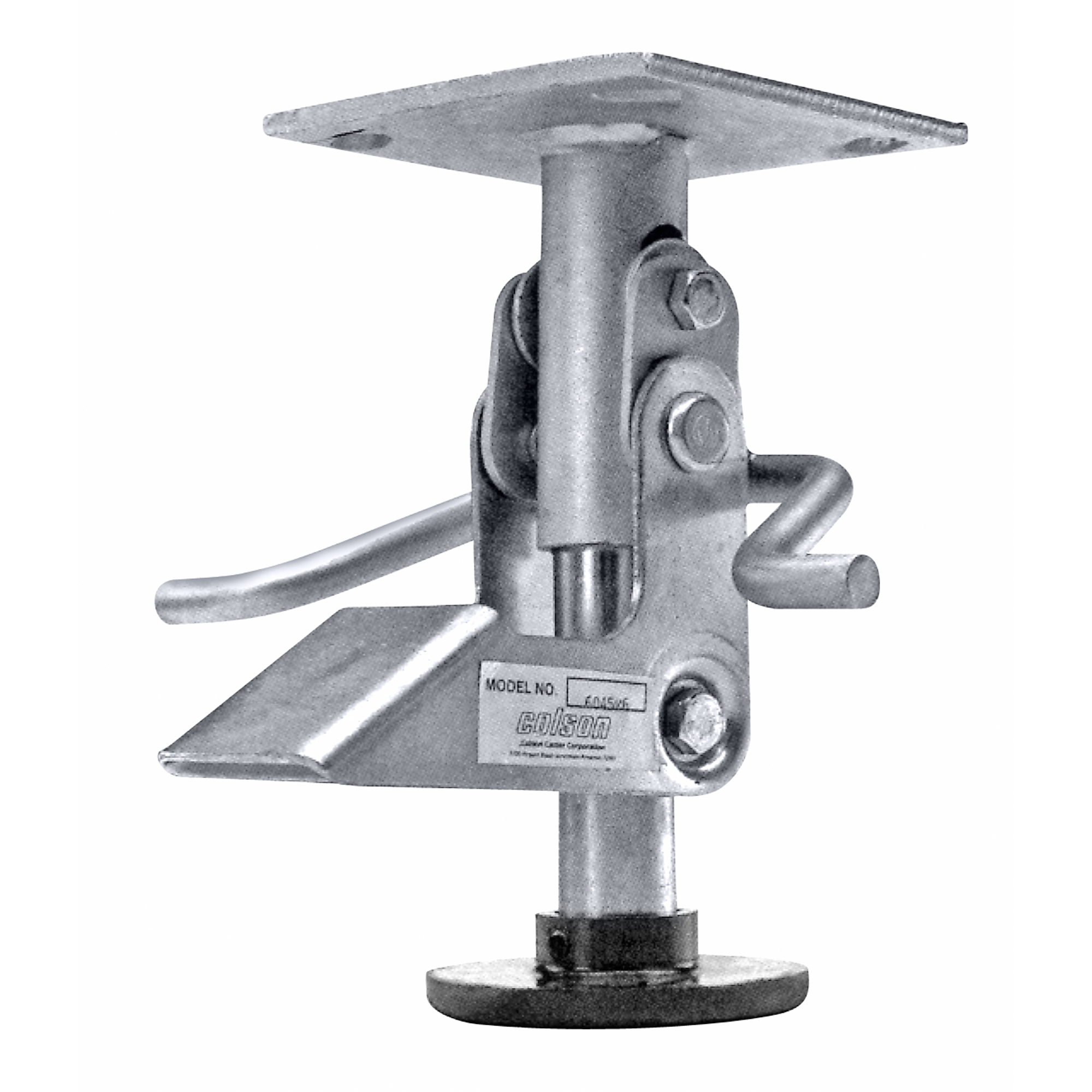 Frein de plancher robuste, 5-7/8" Hauteur rallongée, 4-15/16" Hauteur rétractée