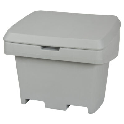 Contenant de rangement robuste pour l'extérieure pour sel et sable, 30" x 24" x 24", 5,5 pi³, Gris