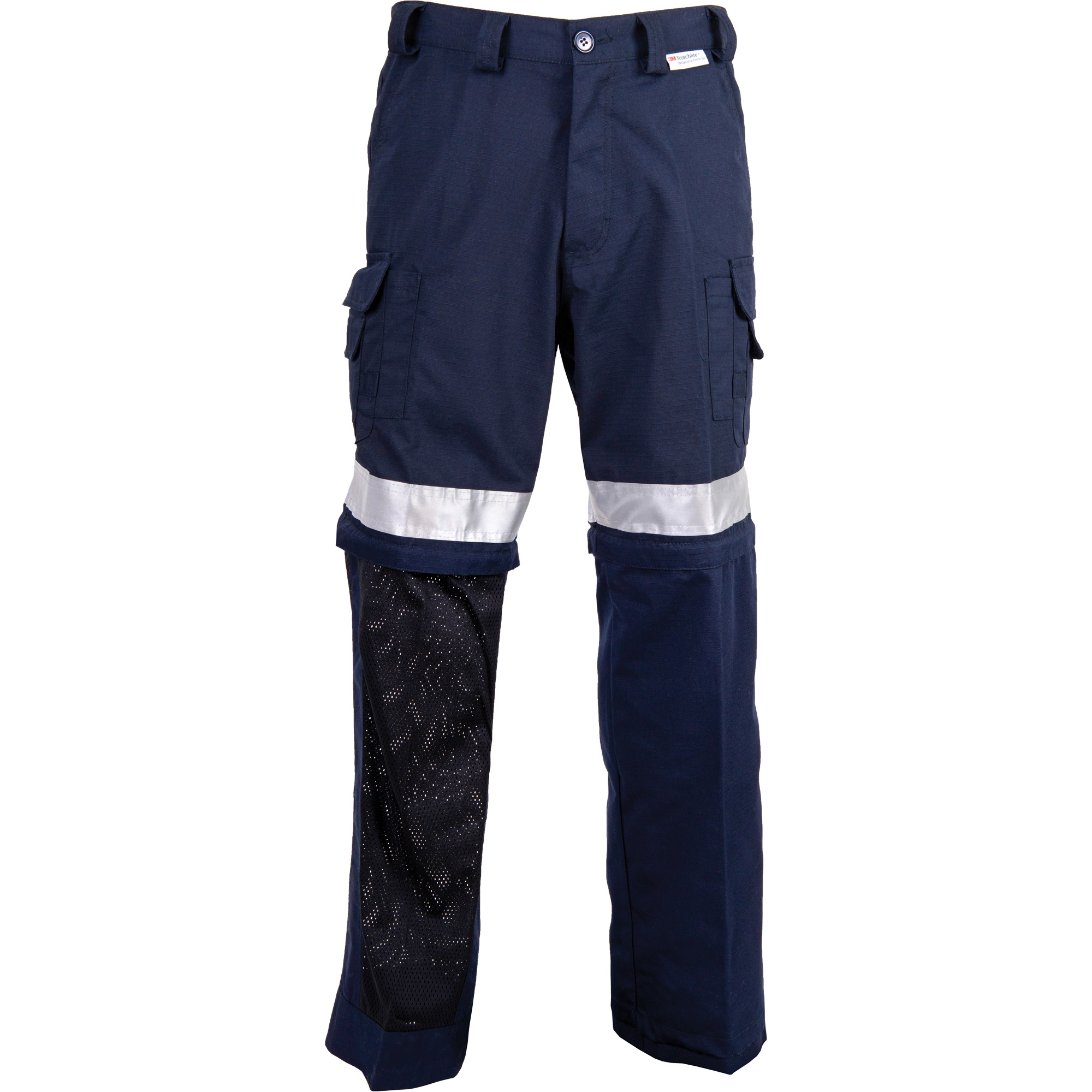 Pantalons ventilés haute visibilité toutes saisons, Poly-coton, 34, Bleu marin
