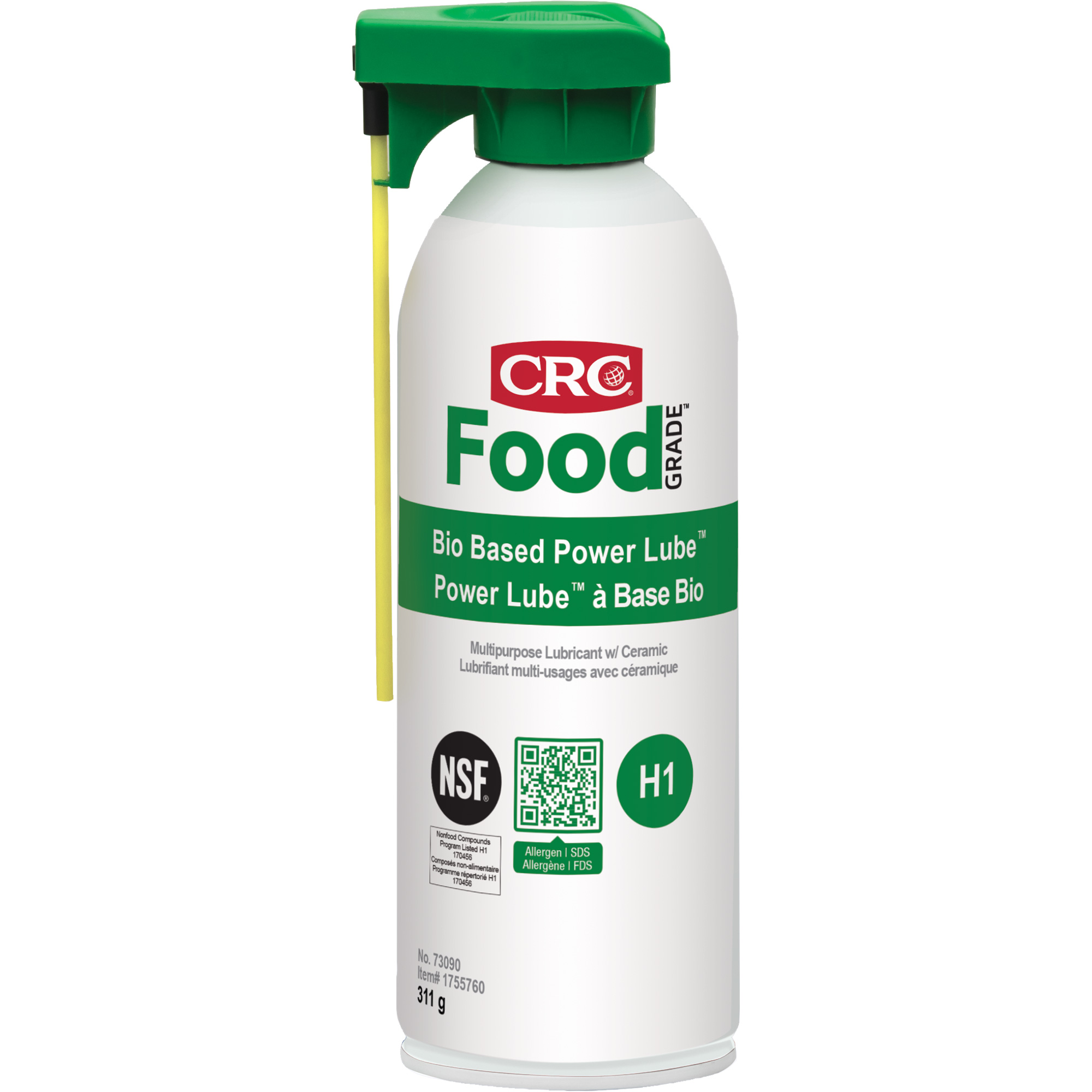 Lubrifiant polyvalent Power LubeMC biosourcé FoodGradeMC avec céramique, Canette aérosol