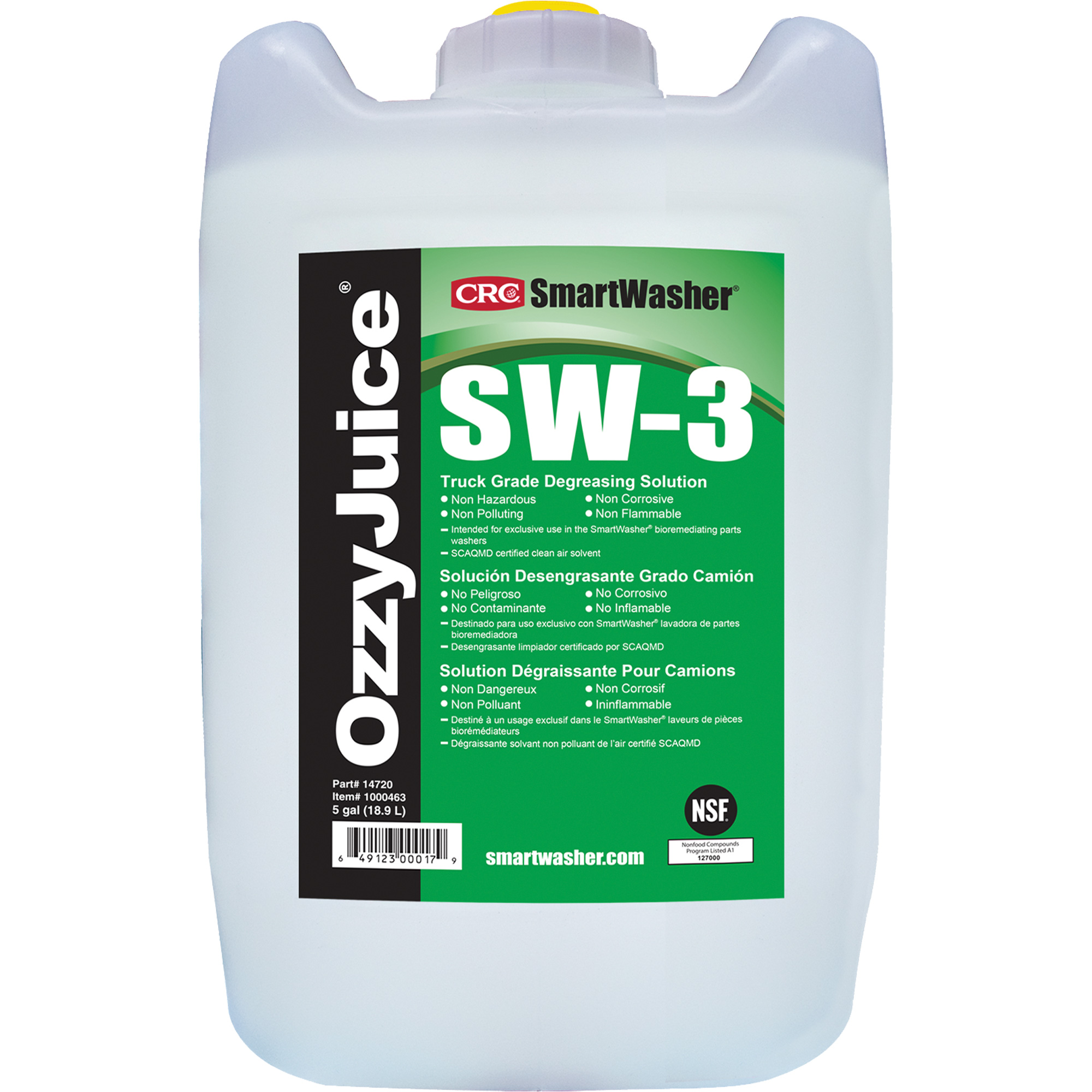 Solution dégraissante pour camion SmartWasherMD OzzyJuiceMD, Cruche