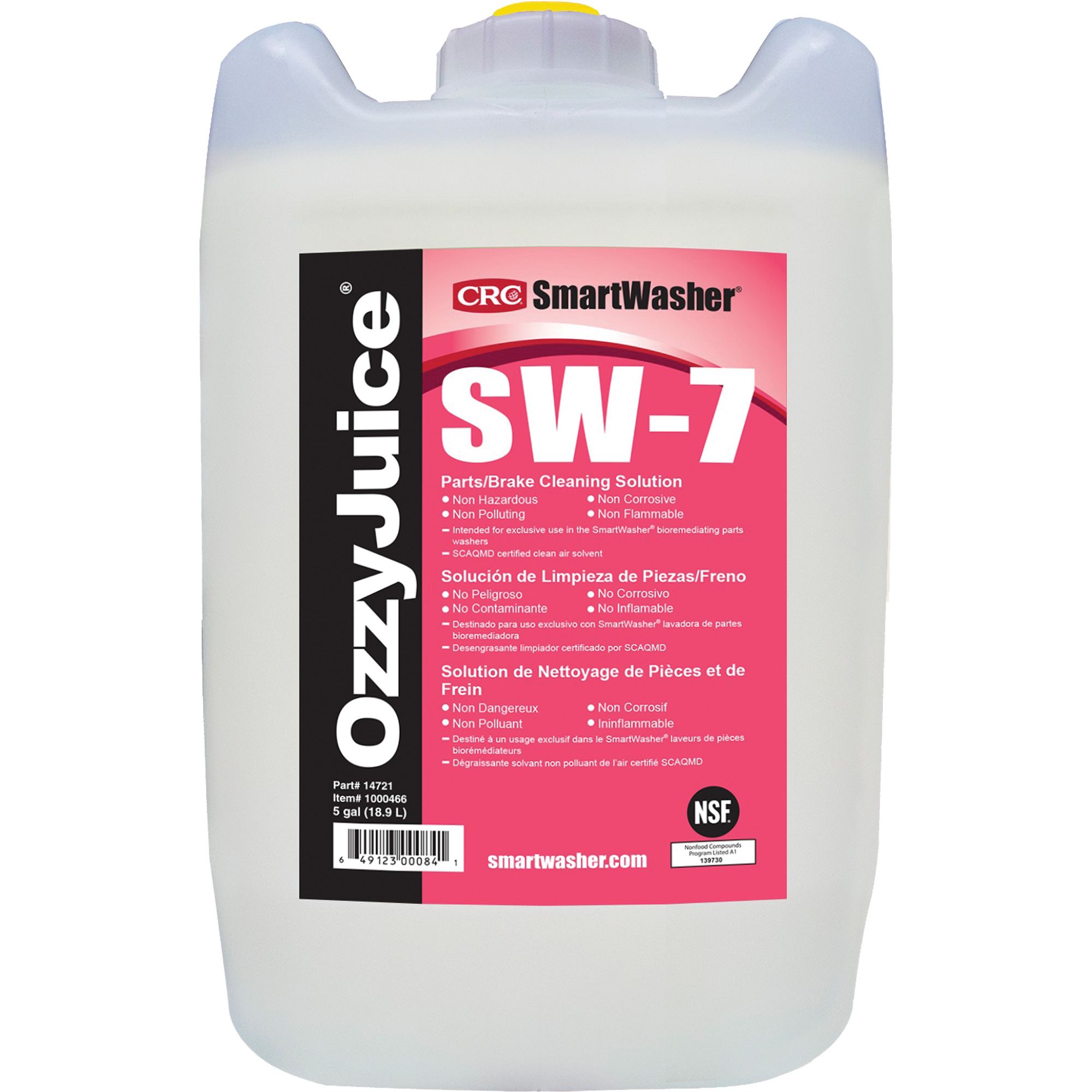 Solution nettoyante SmartWasherMD OzzyJuiceMD, Cruche