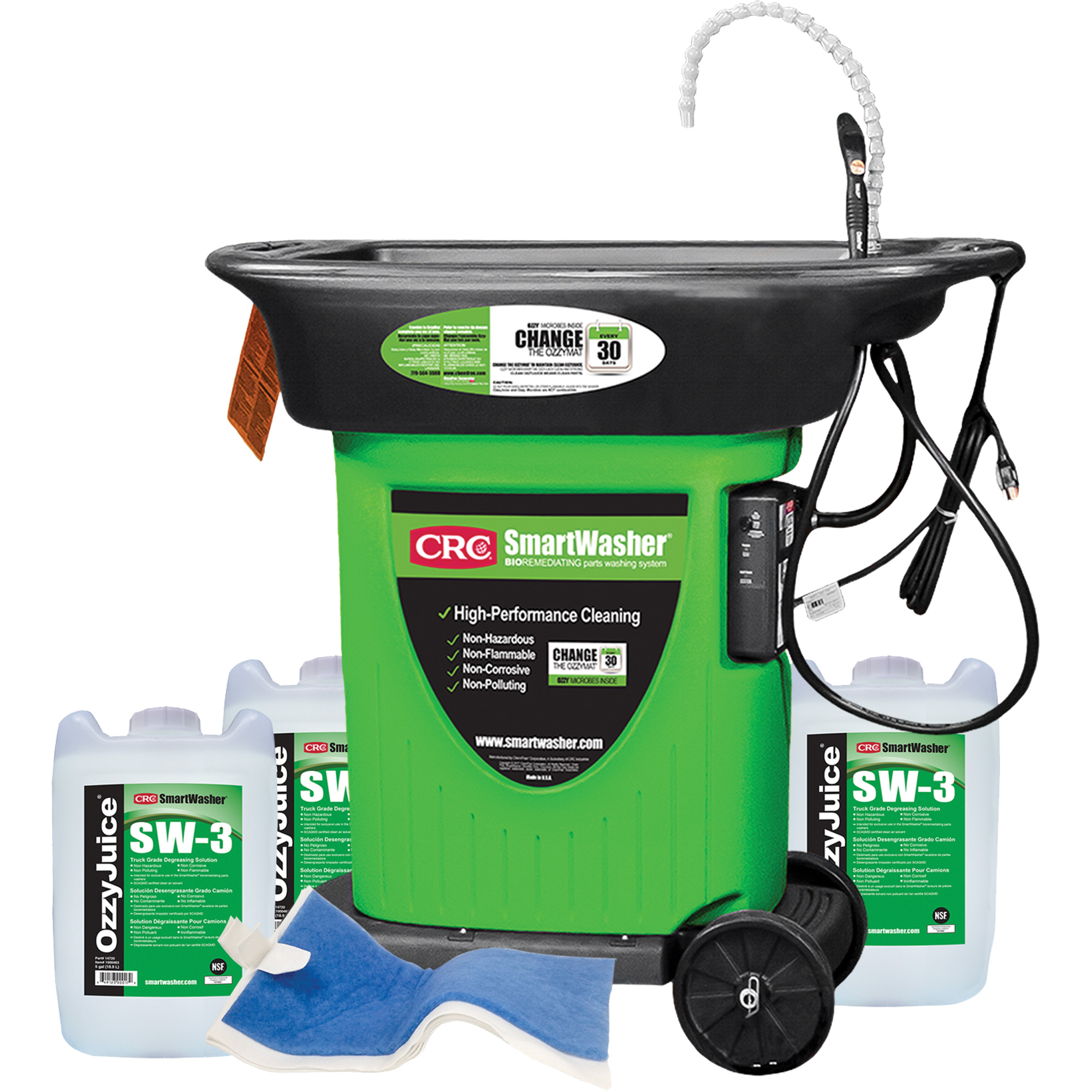 Trousse de bassin de nettoyage de pièces mobile SmartWasher SW-323