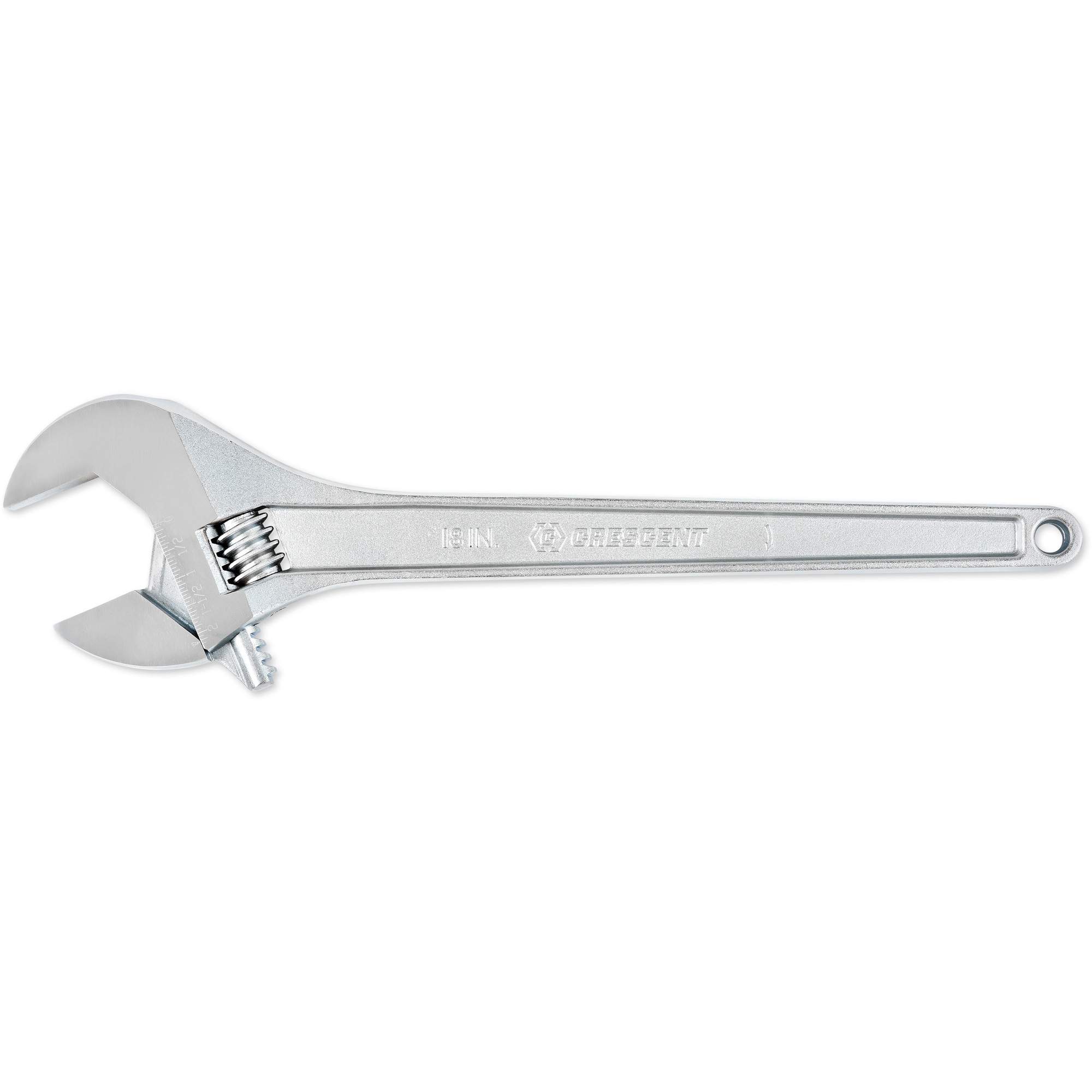 Clé à manche conique réglable — emballé sur carte, 18" lo, la max. 2-1/16"/53 mm, Chrome/Poli