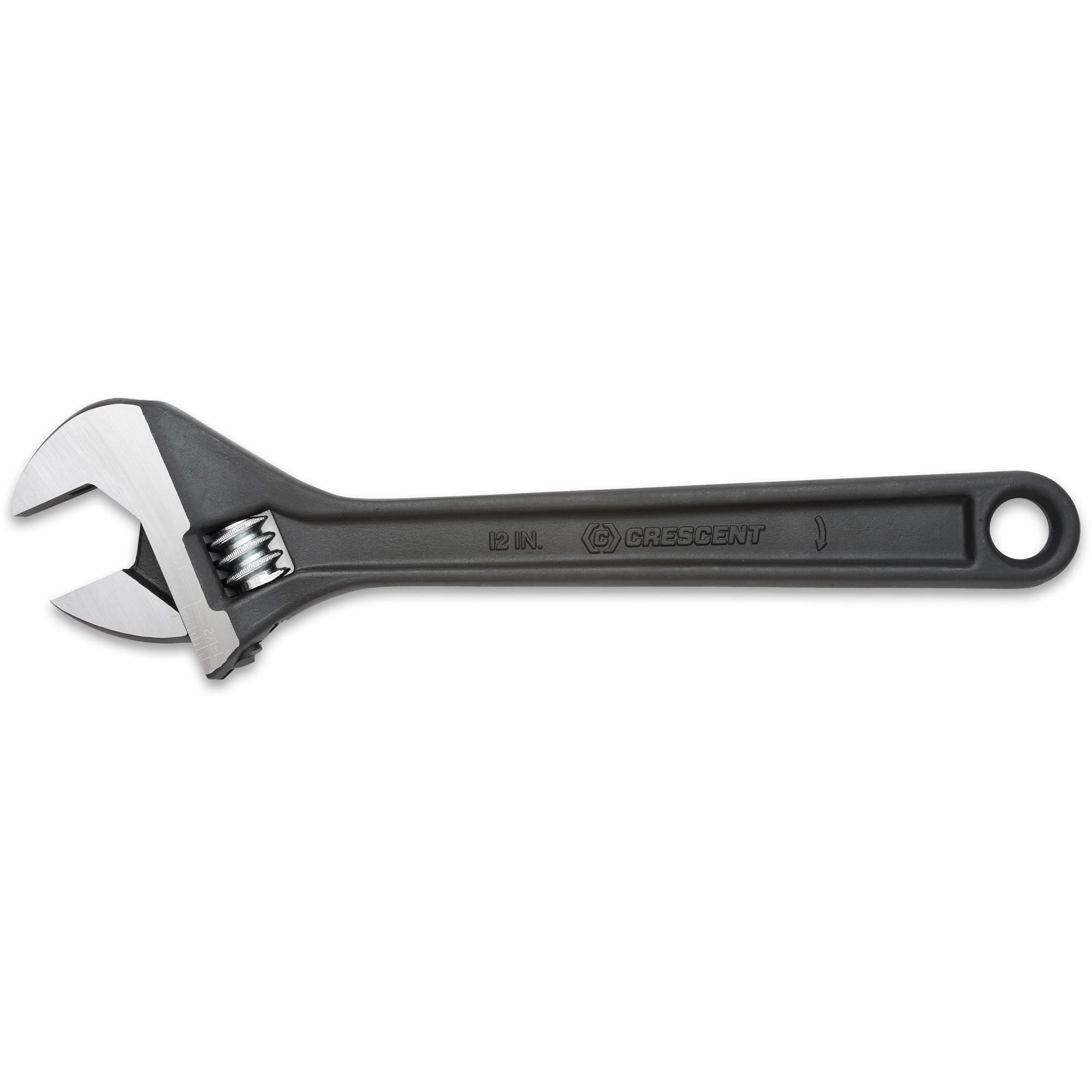 Clé à molette — en boîte, 12" lo, la max. 1-1/2"/39 mm, Oxyde noir
