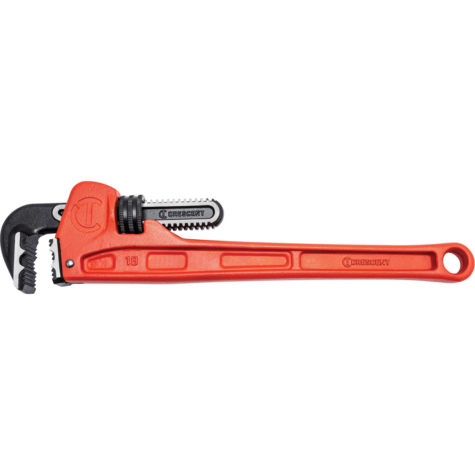 Clé à tuyau à mâchoires K9MC, Cap des mâchoires 2-7/8", Longueur 18", Fini Revêtement en poudre, Prise Ergonomique