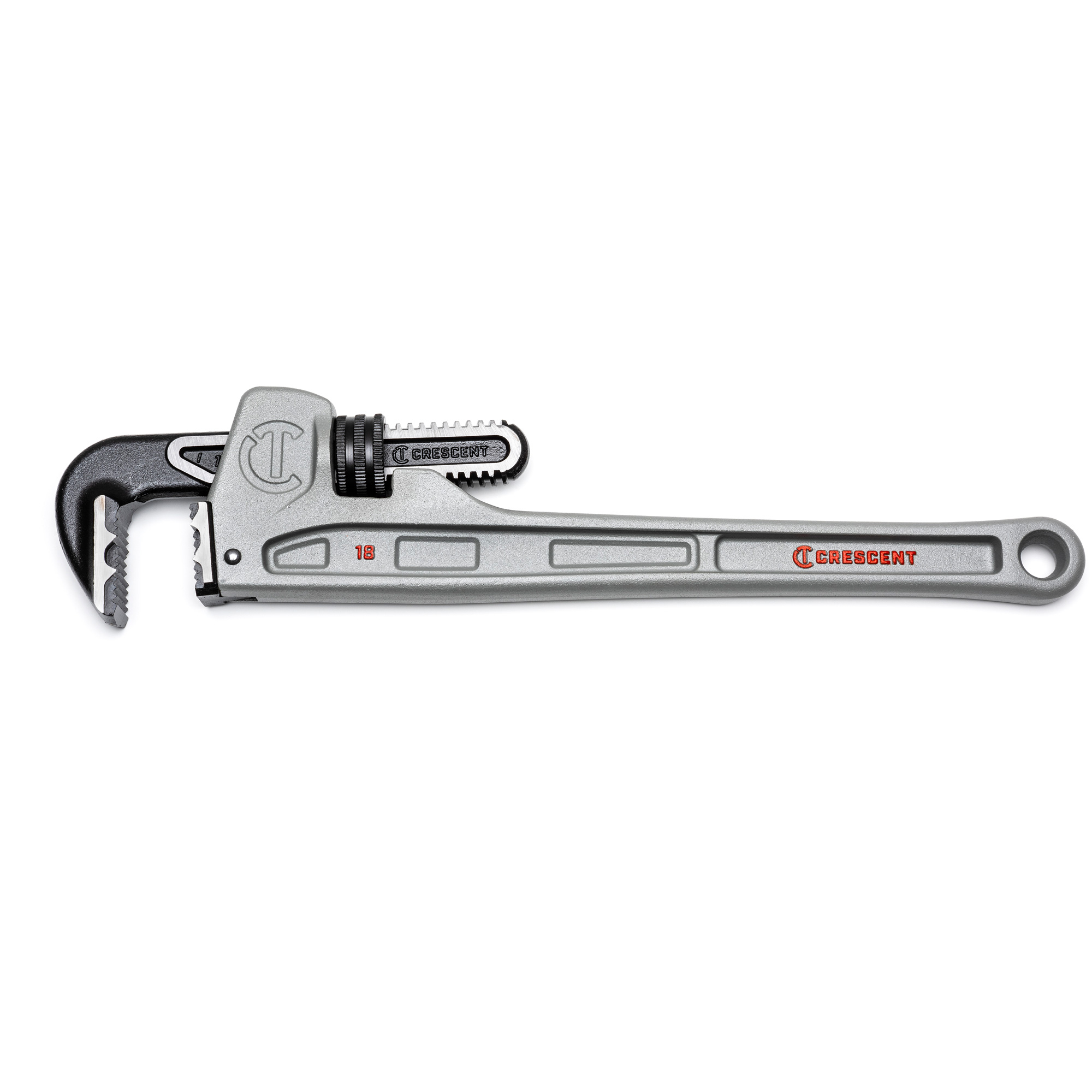 Clé à tuyau à mâchoires K9MC, Cap des mâchoires 2-7/8", Longueur 18", Fini Revêtement en poudre, Prise Ergonomique