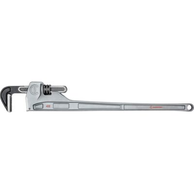 Clé à tuyaux, Cap des mâchoires 6", Longueur 48", Fini Revêtement en poudre, Prise Non-ergonomique