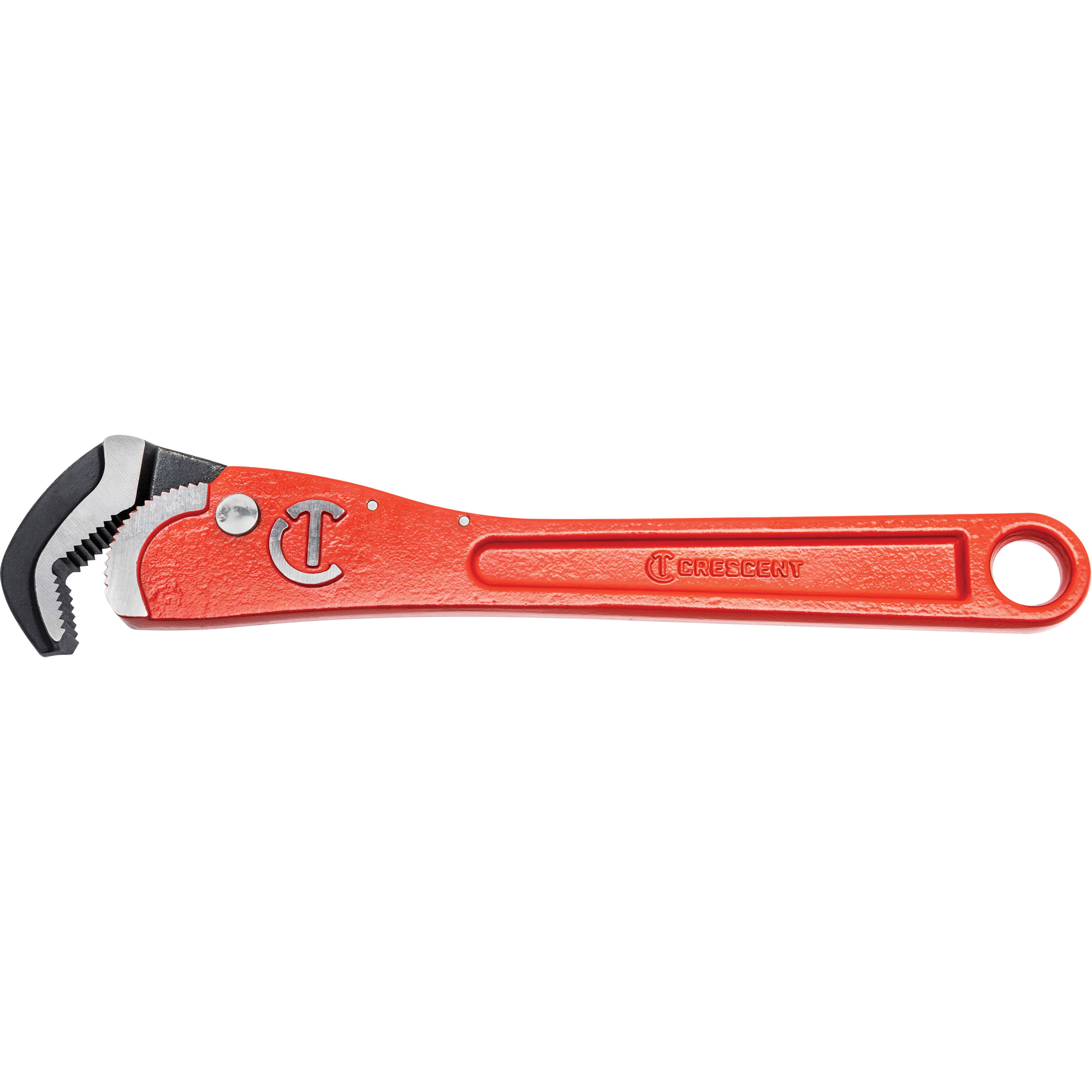 Clé pour tuyau acier auto-ajustable, Cap des mâchoires 1-1/2", Longueur 12", Fini Revêtement en poudre, Prise Non-ergonomique
