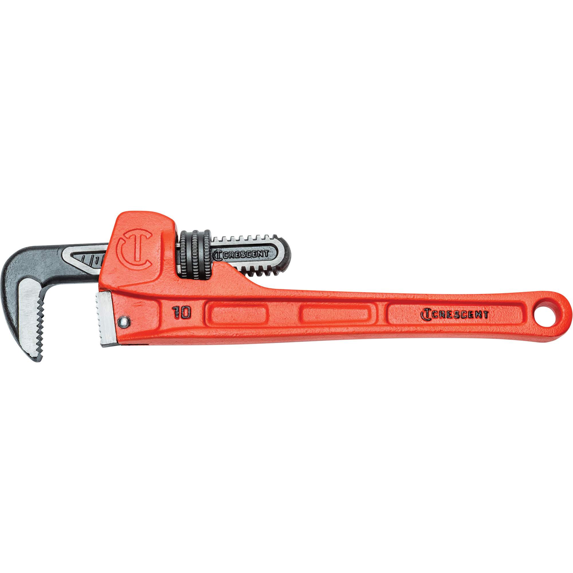 Clé pour tuyau SLIM JAWMC, Cap des mâchoires 1-9/10", Longueur 10", Fini Revêtement en poudre, Prise Non-ergonomique