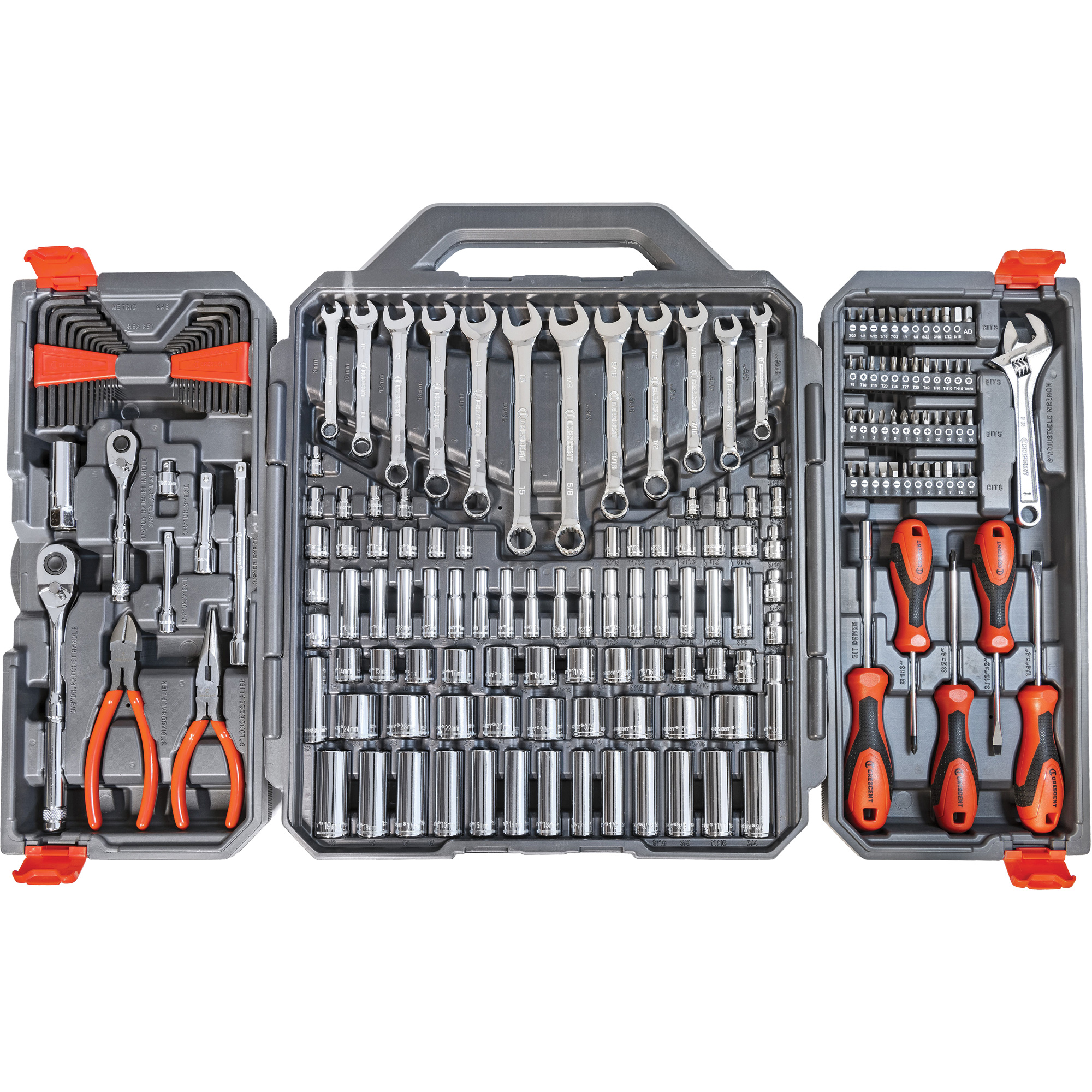 Jeu d'outils métriques/SAE de qualité professionel à 6 pans et à prise 3/8"