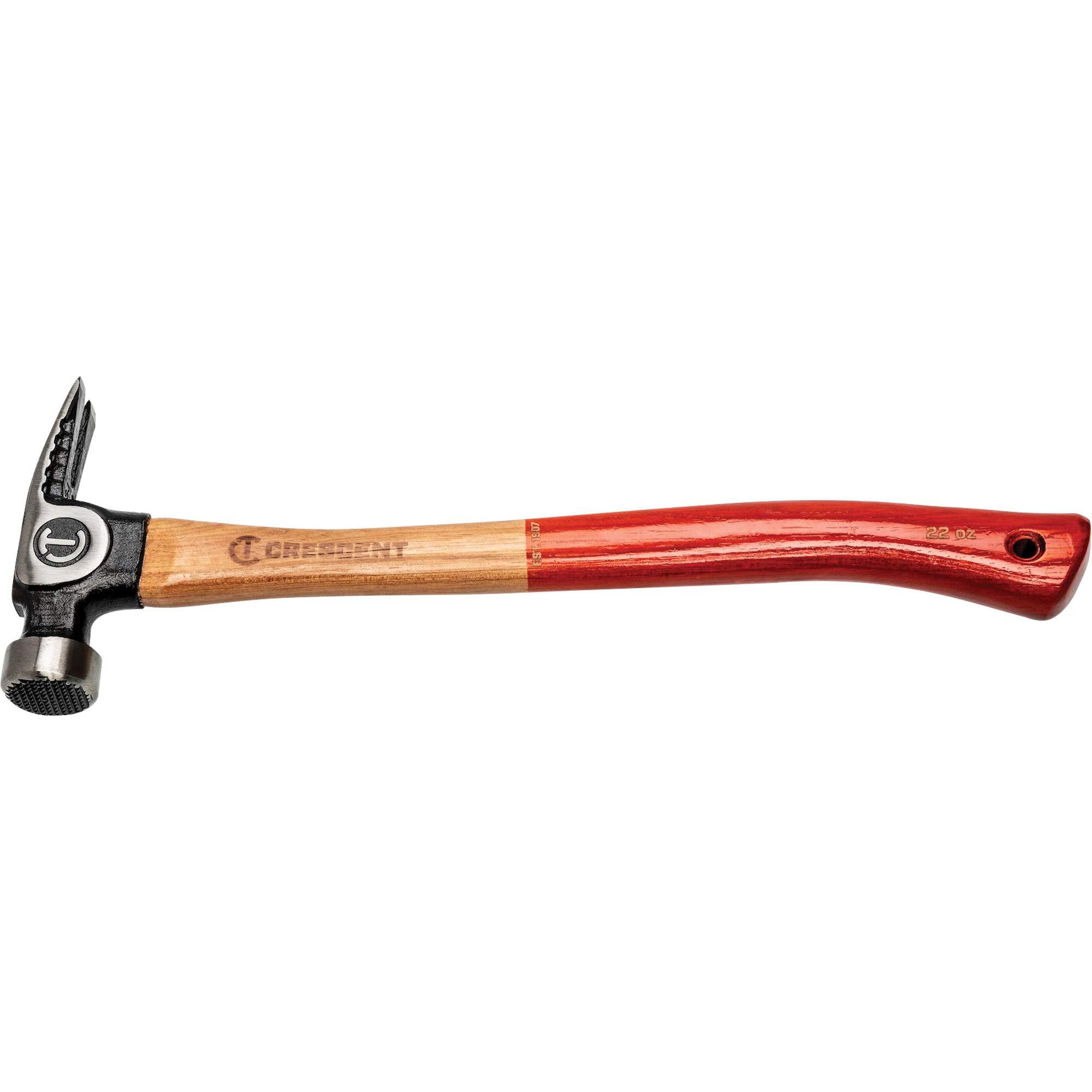 Marteau de charpente à face meulée, 22 oz, Prise en Bois, 18" lo