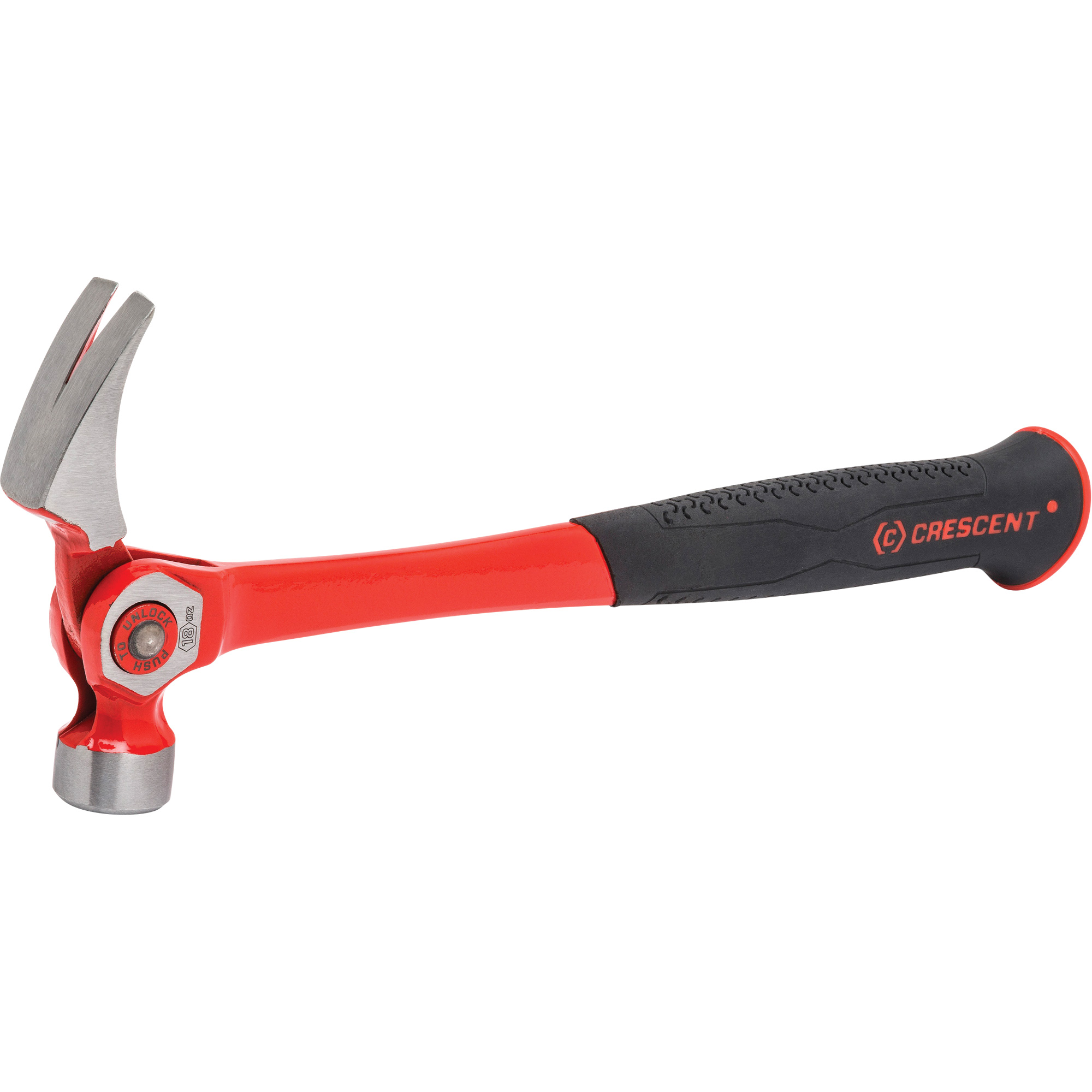 Marteau indexeur à panne fendue, 18 oz, Prise en Coussinée/Acier plein, 14" lo
