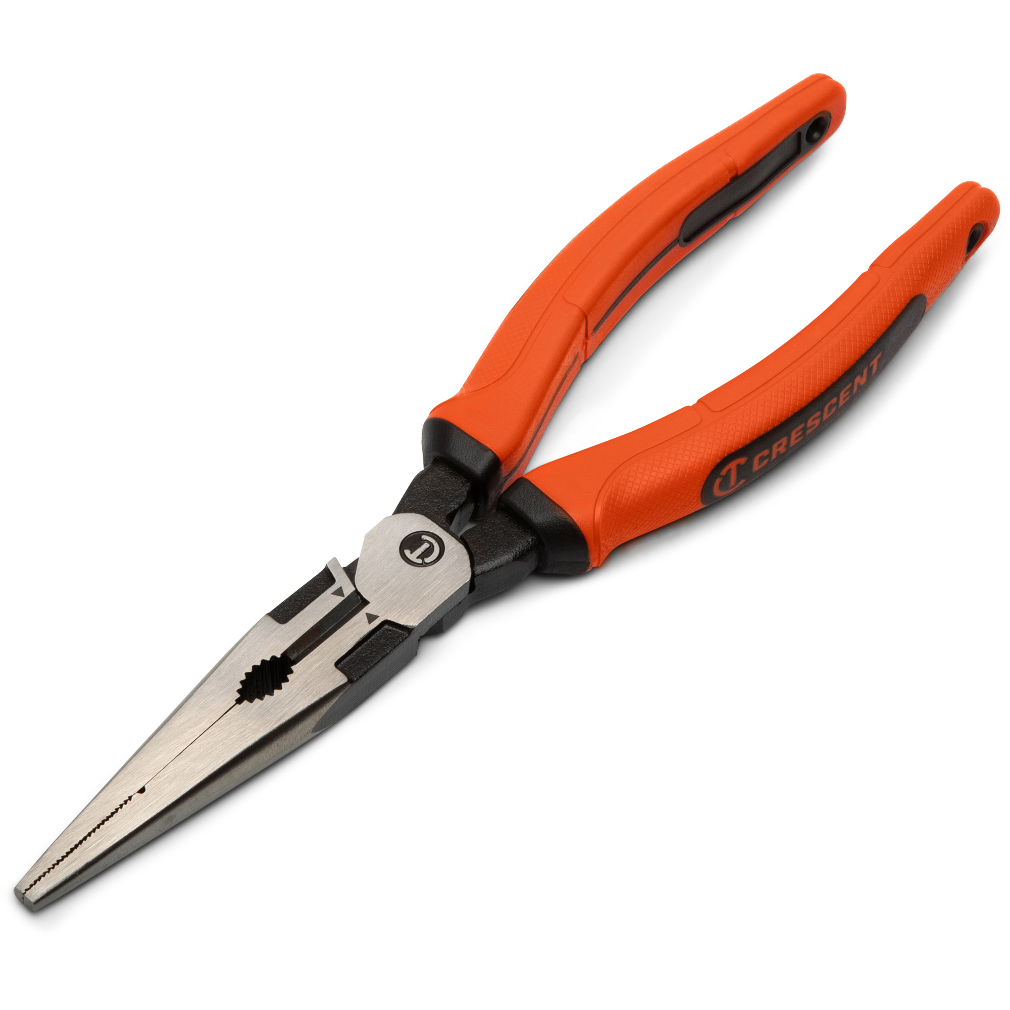 Pince à bec long Z2MC avec poignée à prise en cuir double matériau, 8" lo