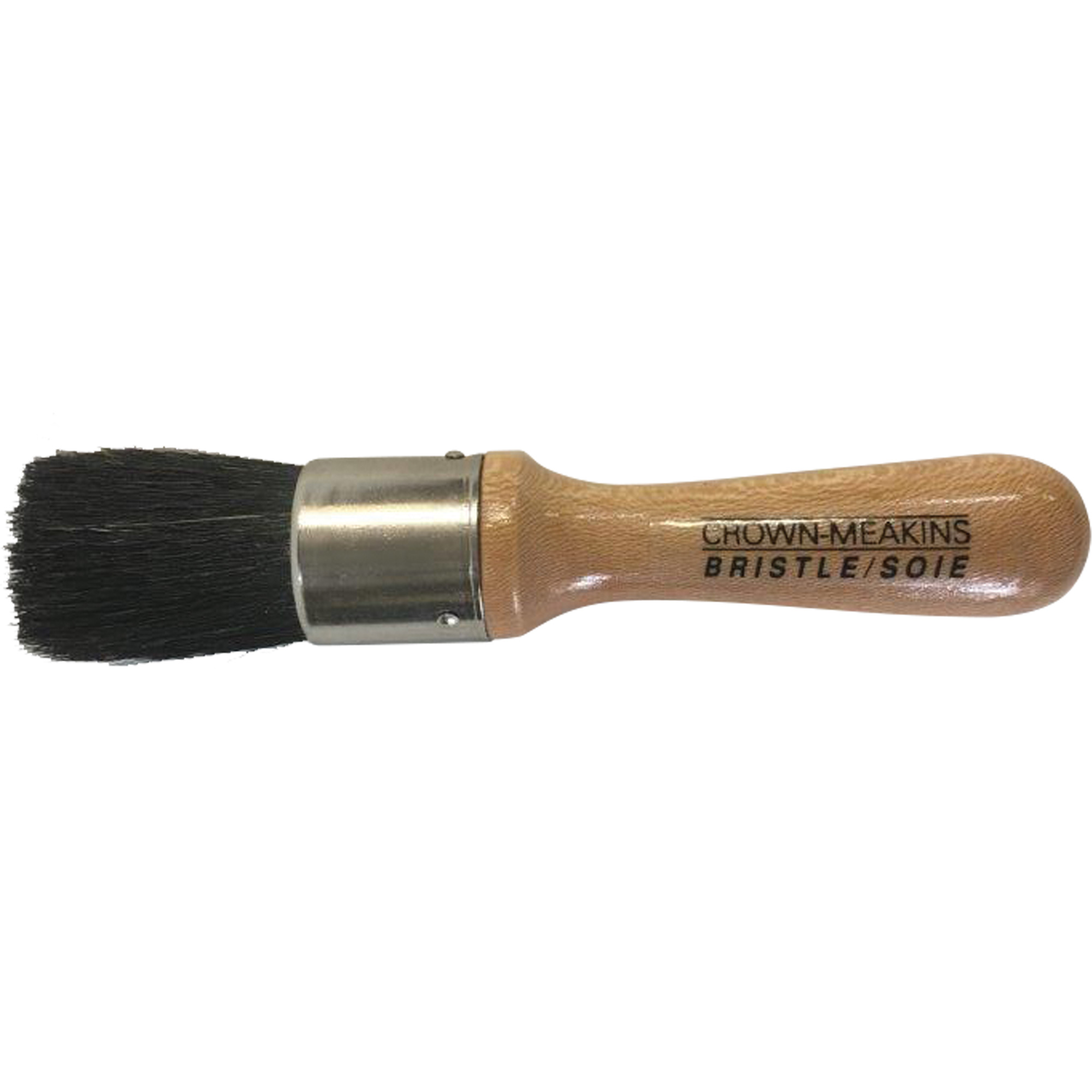 Brosse pour pochoirs, Soies naturelles, Manche Bois, Largeur de 1"