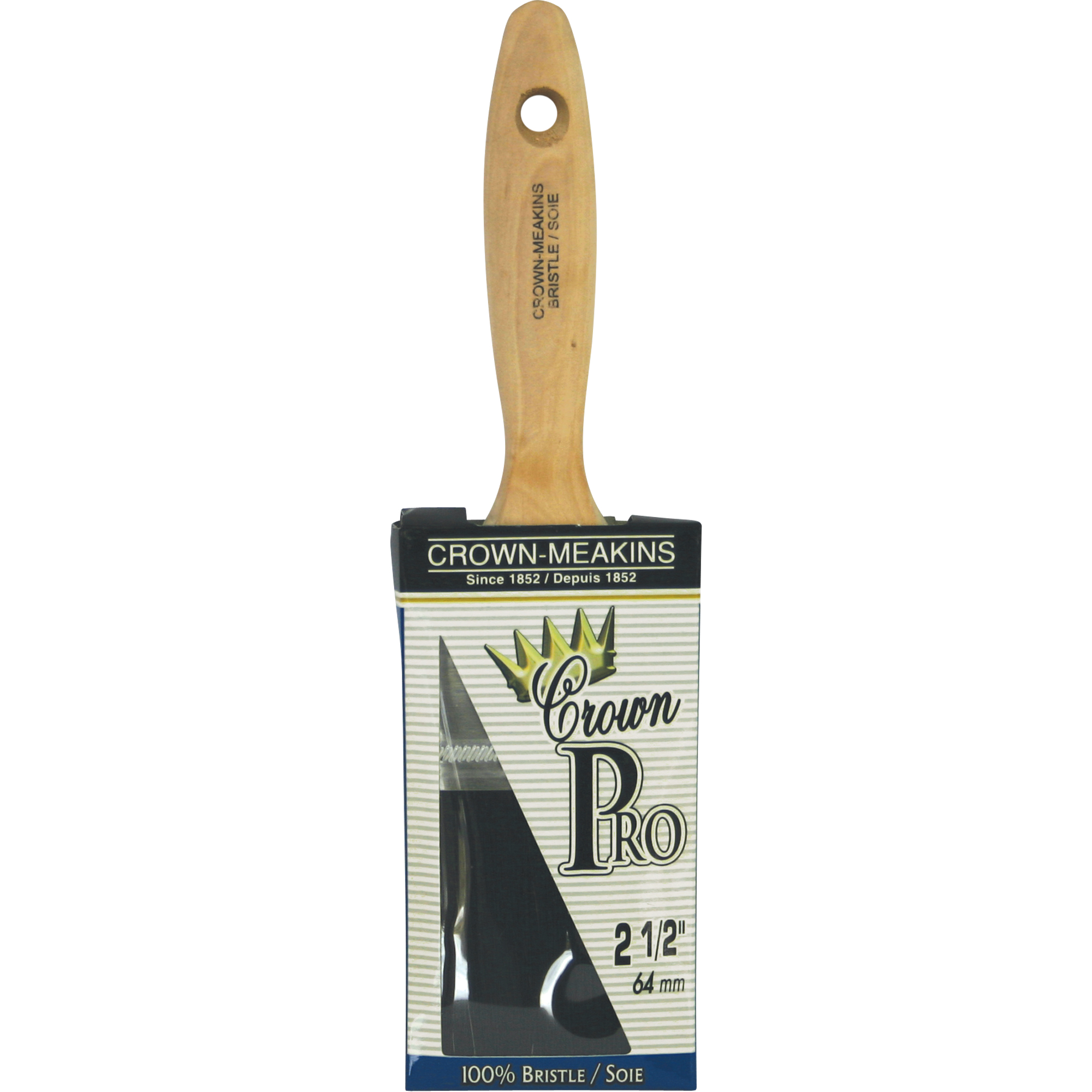Pinceau à soies angulaires Crown Pro, Soies, Manche Bois, Largeur de 2-1/2"