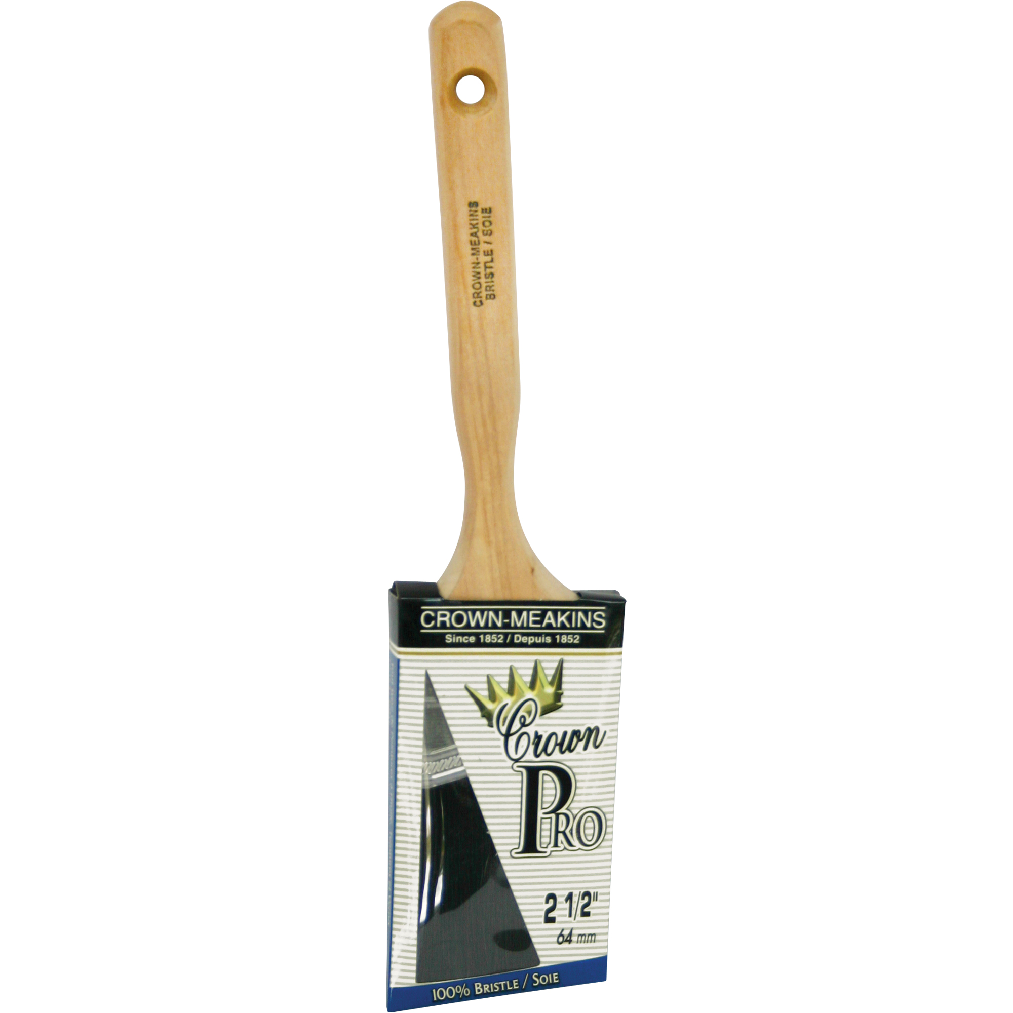 Pinceau à soies angulaires Crown Pro, Soies, Manche Bois, Largeur de 2-1/2"