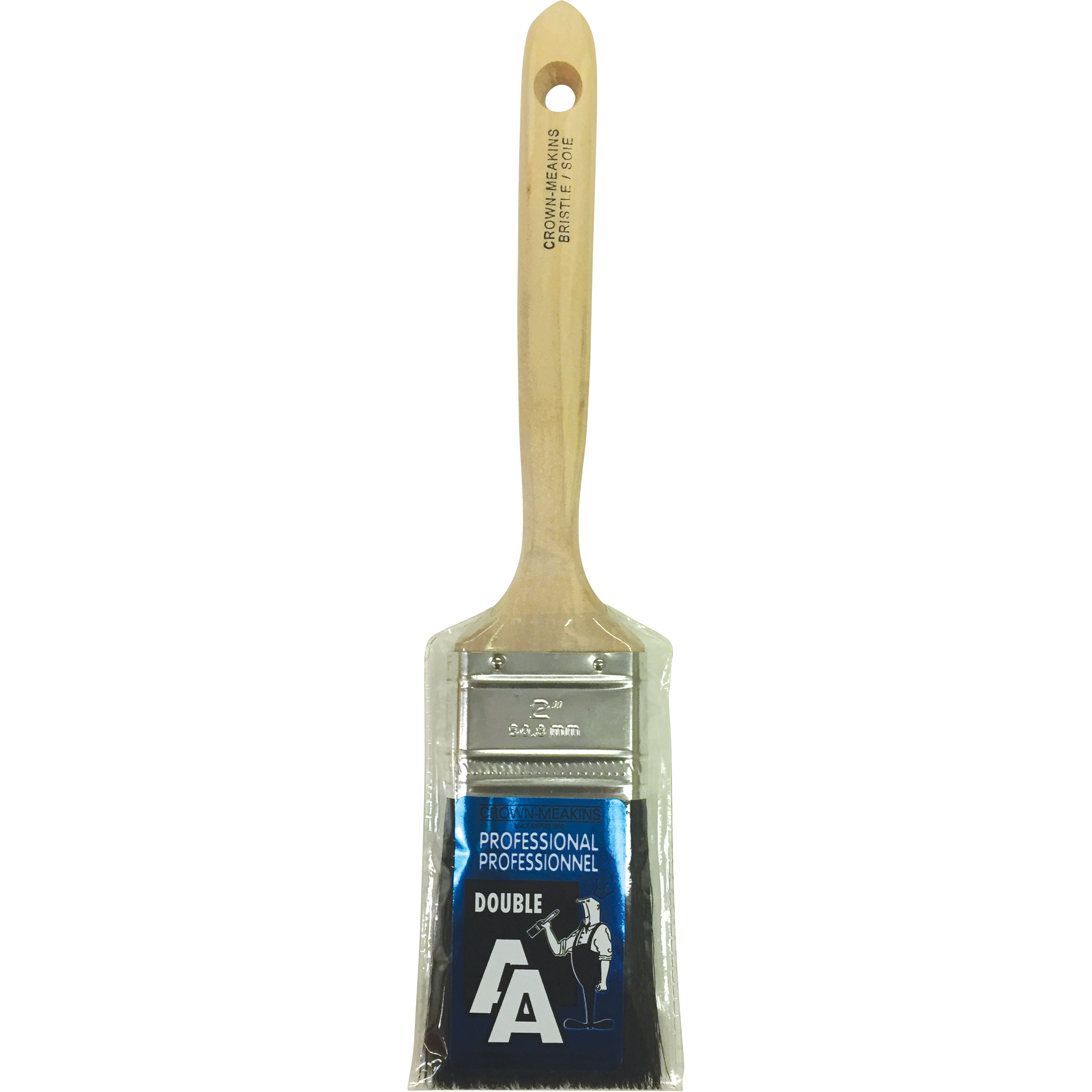 Pinceau à soies droites, Soies, Manche Bois, Largeur de 2"