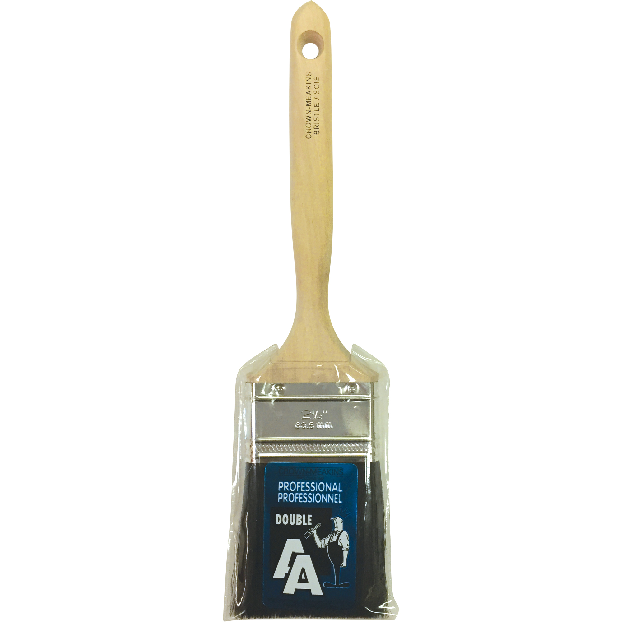 Pinceau à soies droites, Soies, Manche Bois, Largeur de 2-1/2"