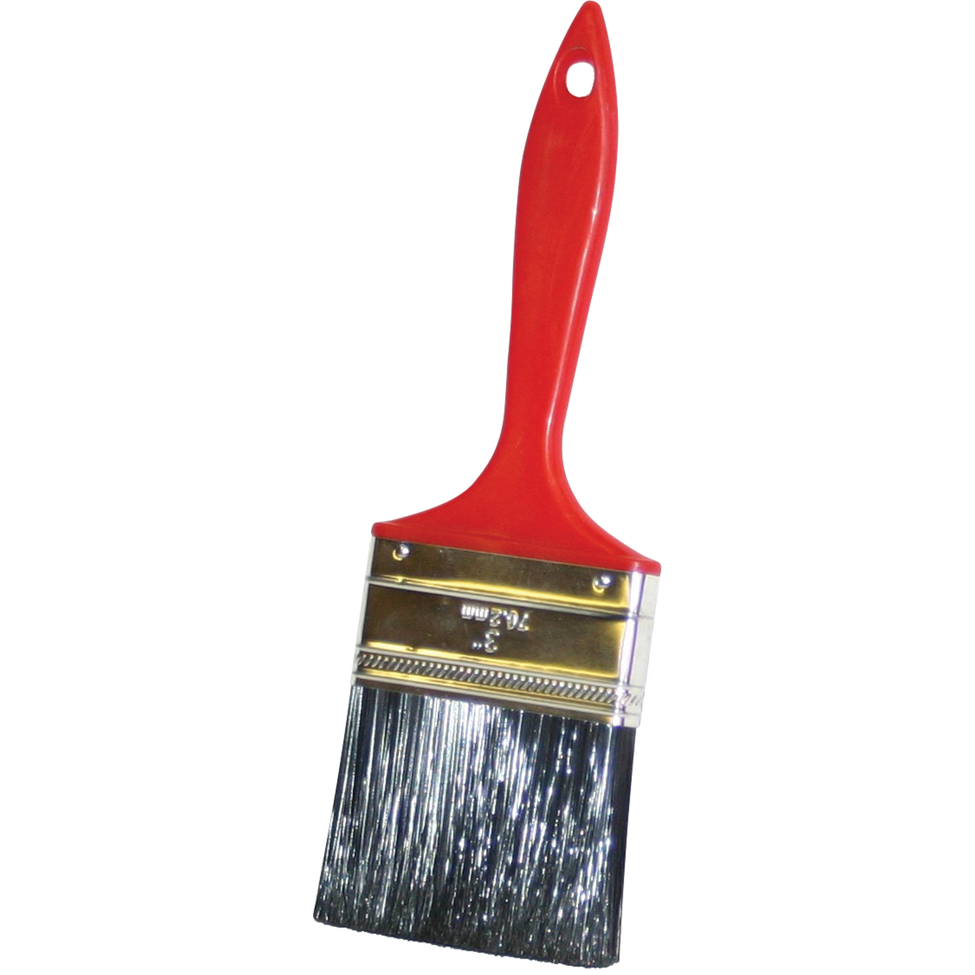 Pinceau à soies rases, Polyester, Manche Plastique, Largeur de 3"