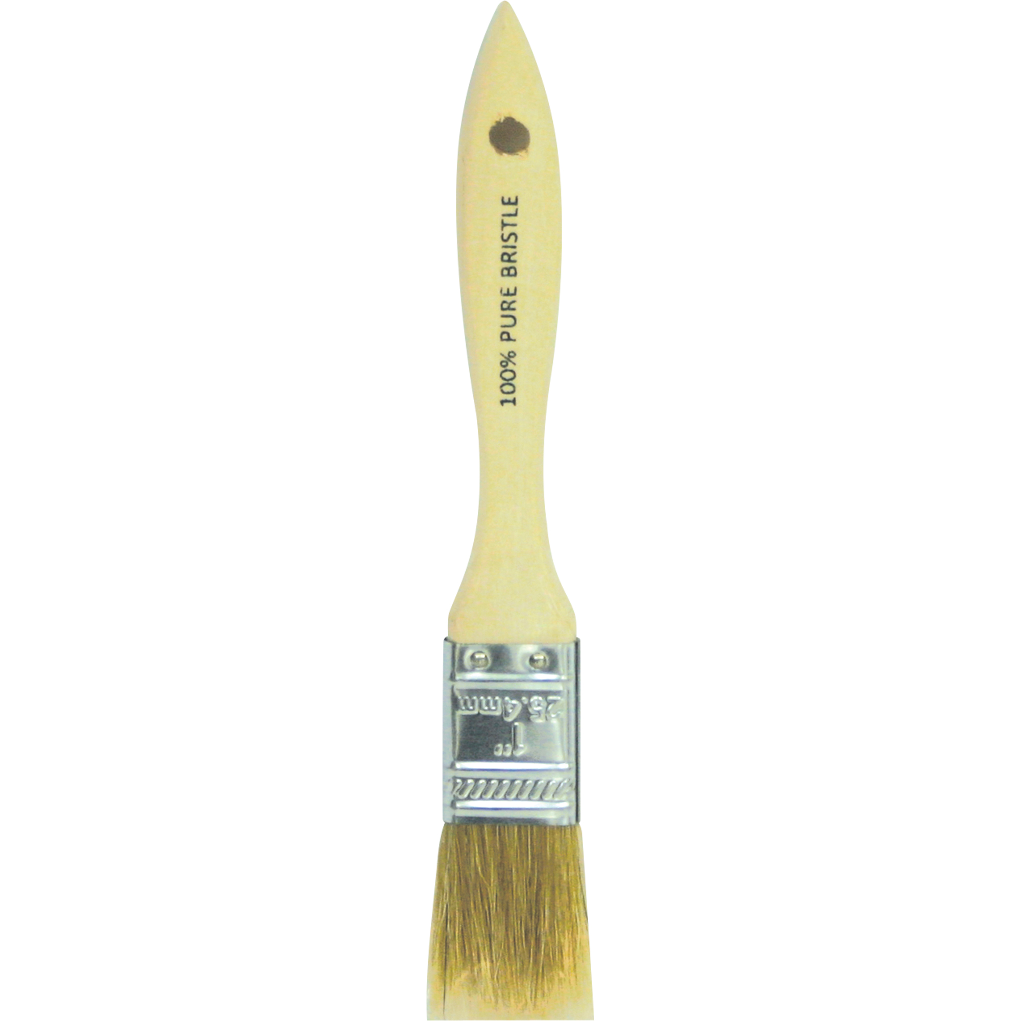 Pinceau à soies rases, Soies, Manche Bois, Largeur de 1"