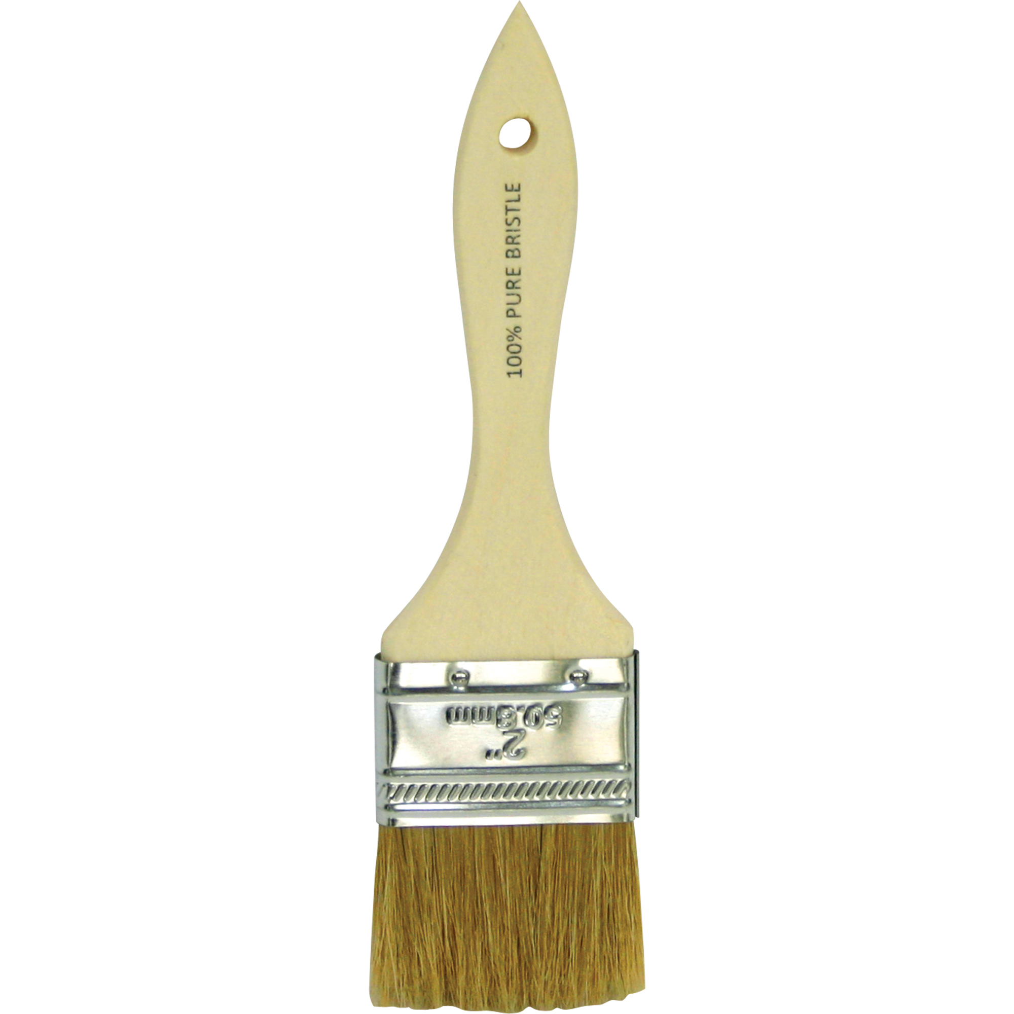 Pinceau à soies rases, Soies, Manche Bois, Largeur de 2"