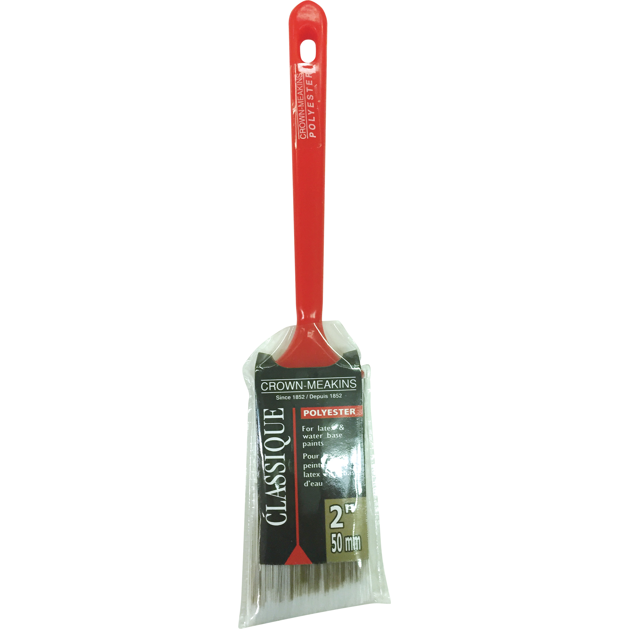 Pinceau angulaire classique, Polyester, Manche Plastique, Largeur de 2"