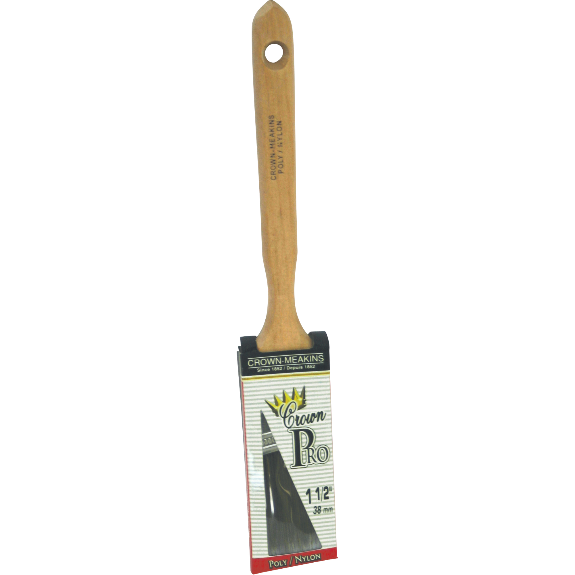 Pinceau angulaire Pro, Poly/nylon, Manche Bois, Largeur de 1-1/2"