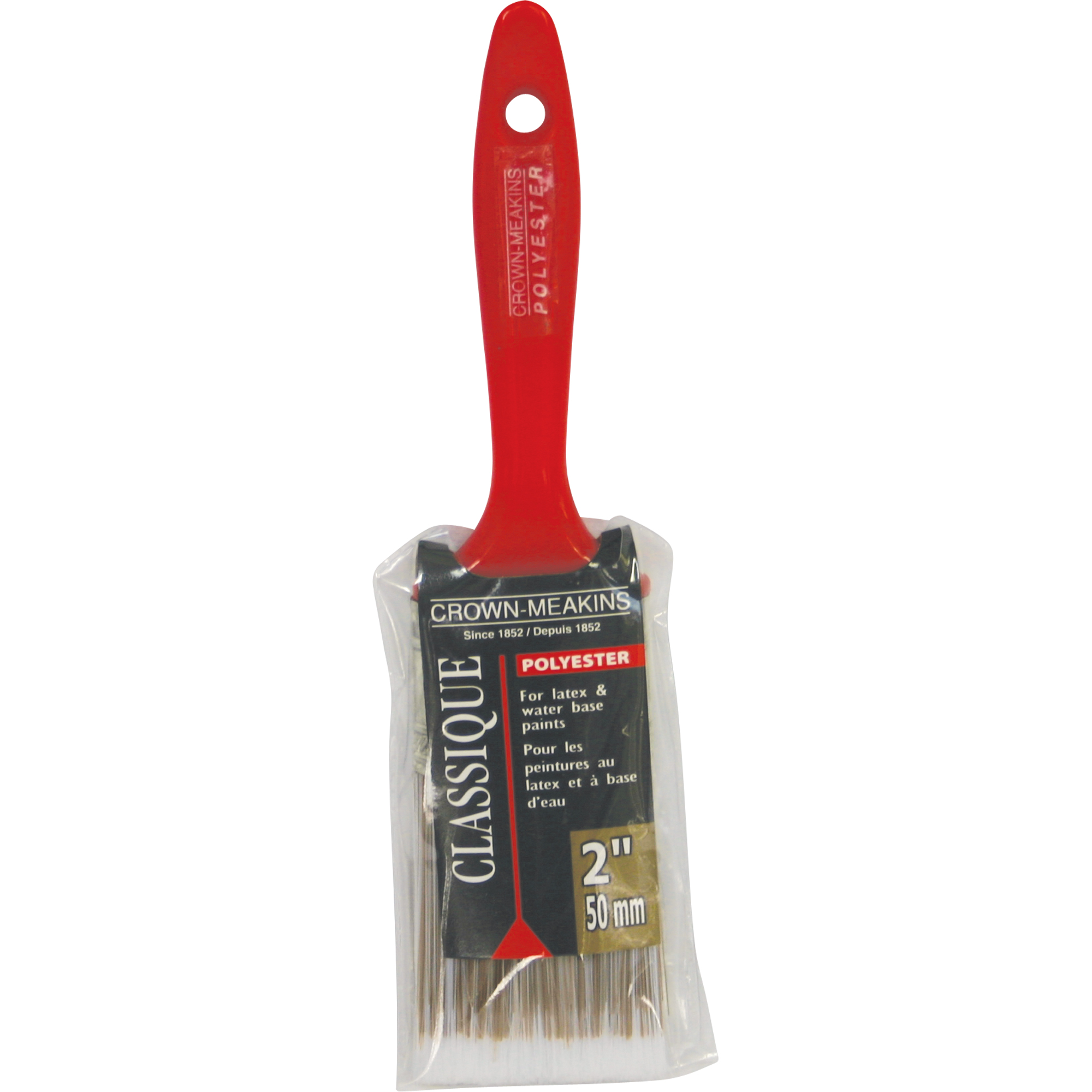 Pinceau classique, Polyester, Manche Plastique, Largeur de 2"